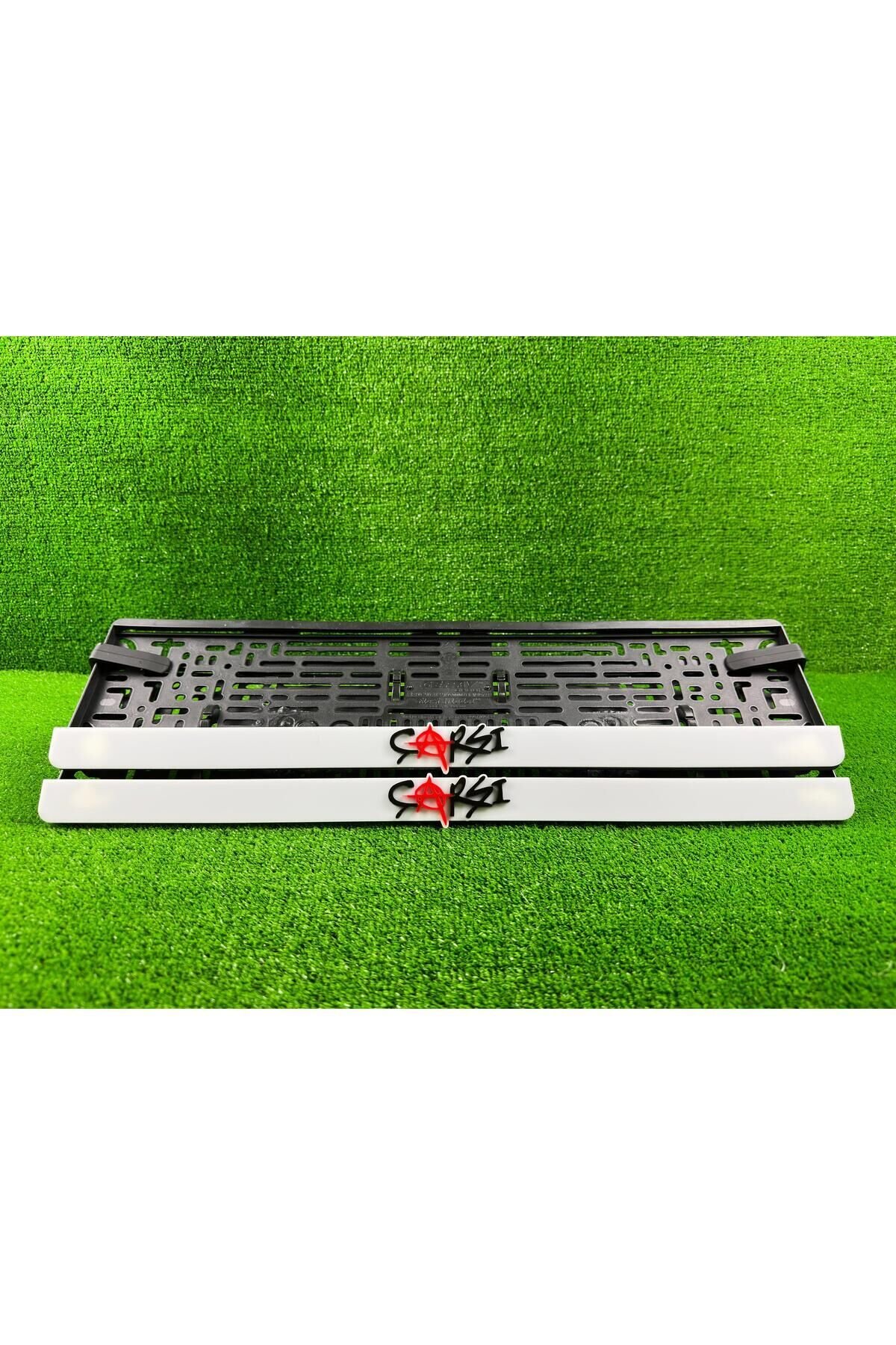Çarşı Beyaz 3d Kabrtmalı Pleksi Araba Plakalığı 1 Takım