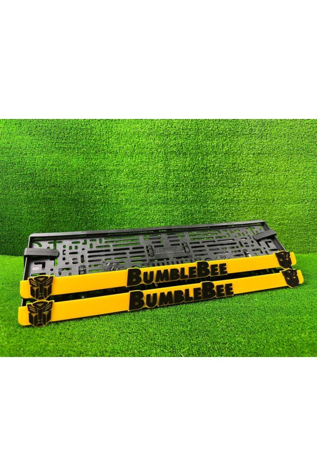 Transformers Bumblebee Sarı 3d Kabrtmalı Pleksi Araba Plakalığı 1 Takım
