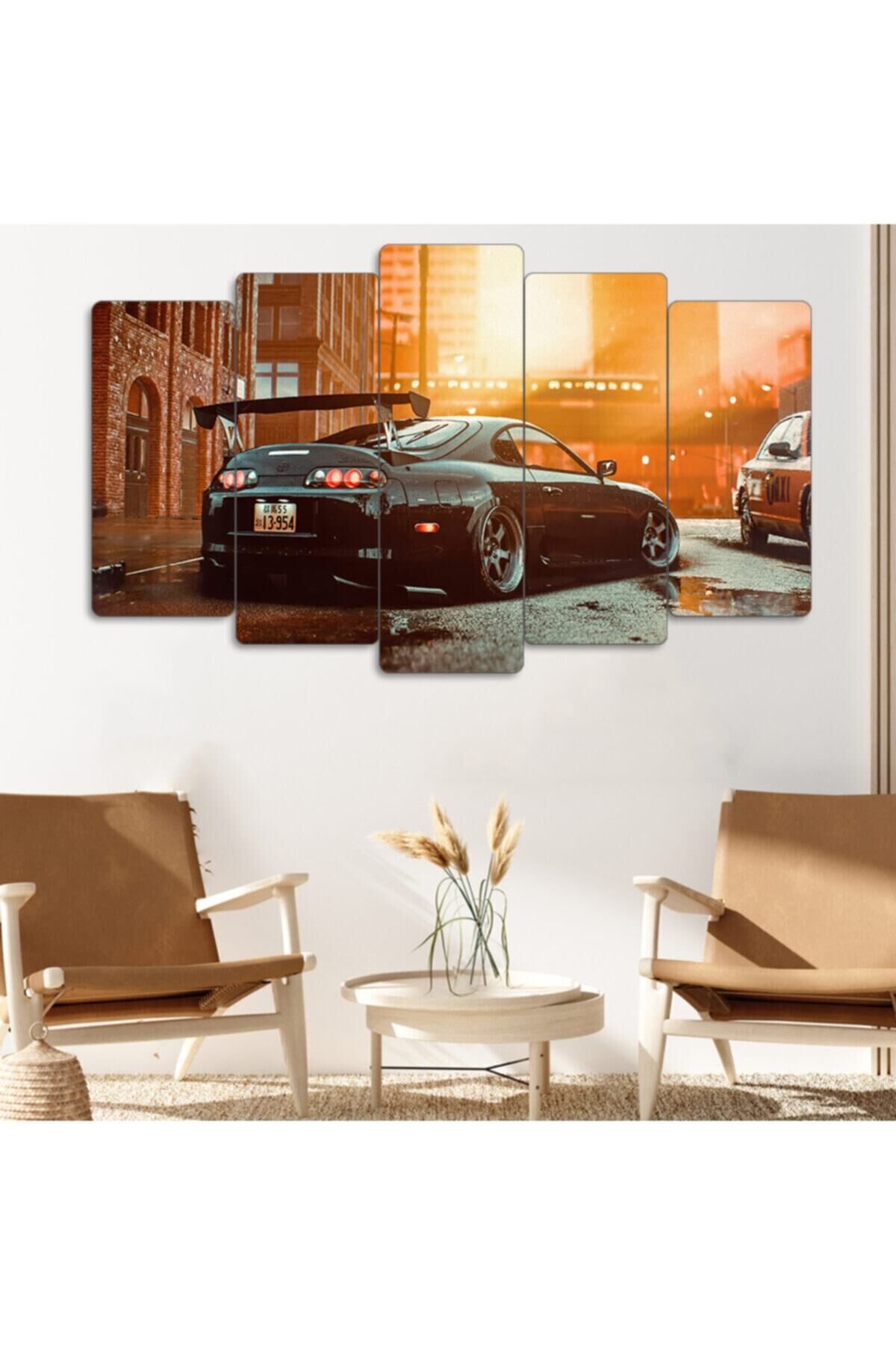 Modifiye Araba - 5 Parçalı Tablo