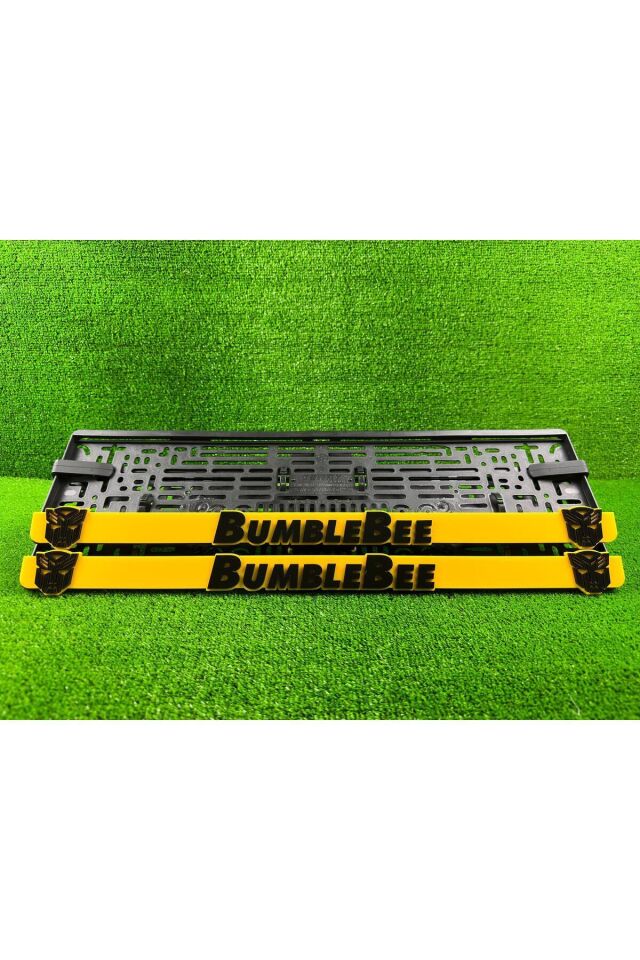 Transformers Bumblebee Sarı 3d Kabrtmalı Pleksi Araba Plakalığı 1 Takım