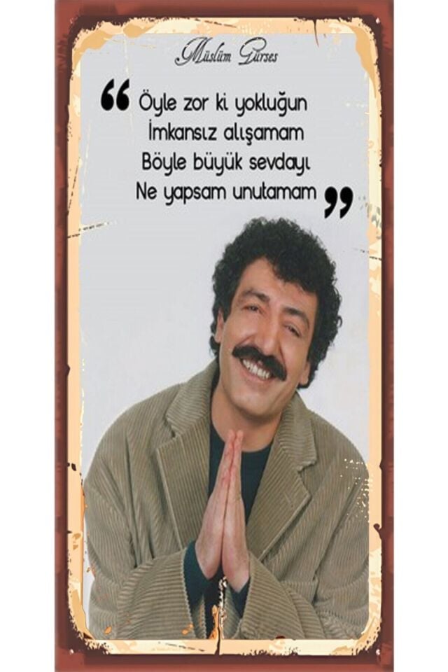 Müslüm Gürses 6'lı Ahşap Duvar Poster Seti - Hbb Özel Seri