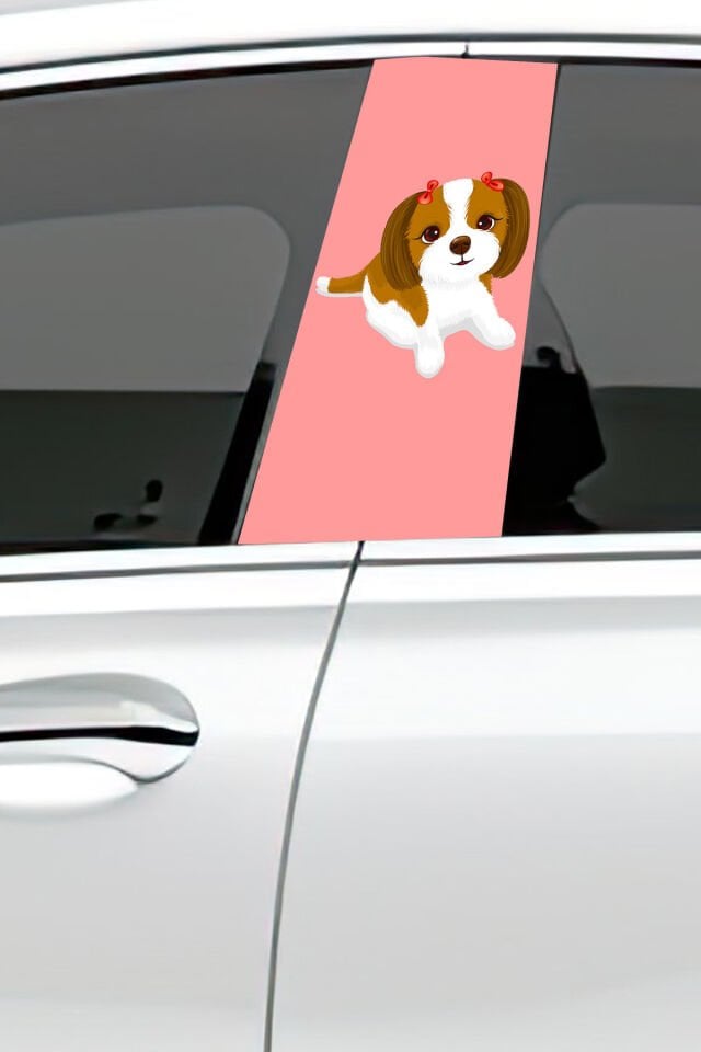 Araç Kapı Direk Kaplama Folyosu Desenli (Sağ Sol Takım) (2 Adet) - 22x50 Cm