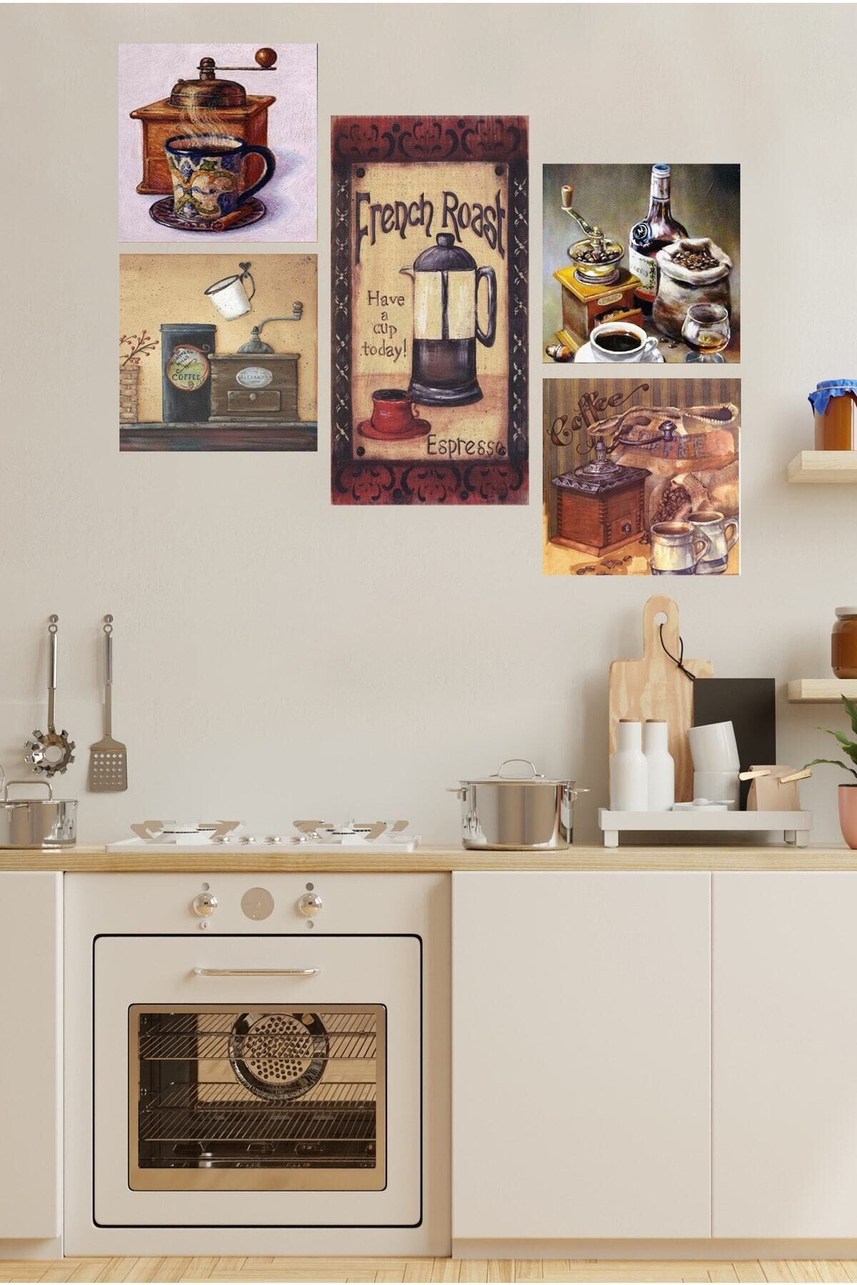 Collage Style 5 Parçalı MDF Tablo ATF59