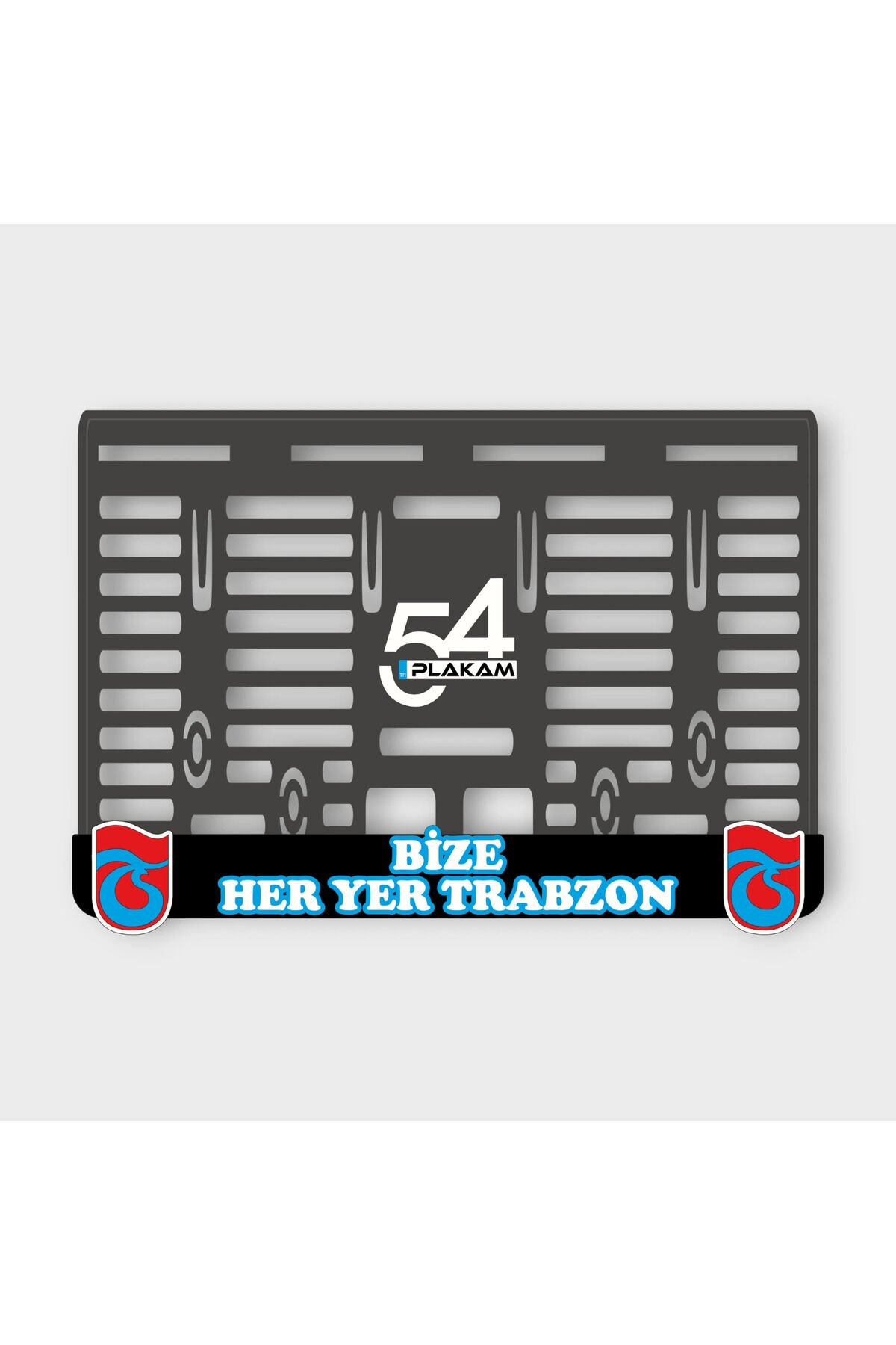 BİZE HER YER TRABZON 3D KABARTMALI PLEKSİ MOTOR PLAKALIĞI -1