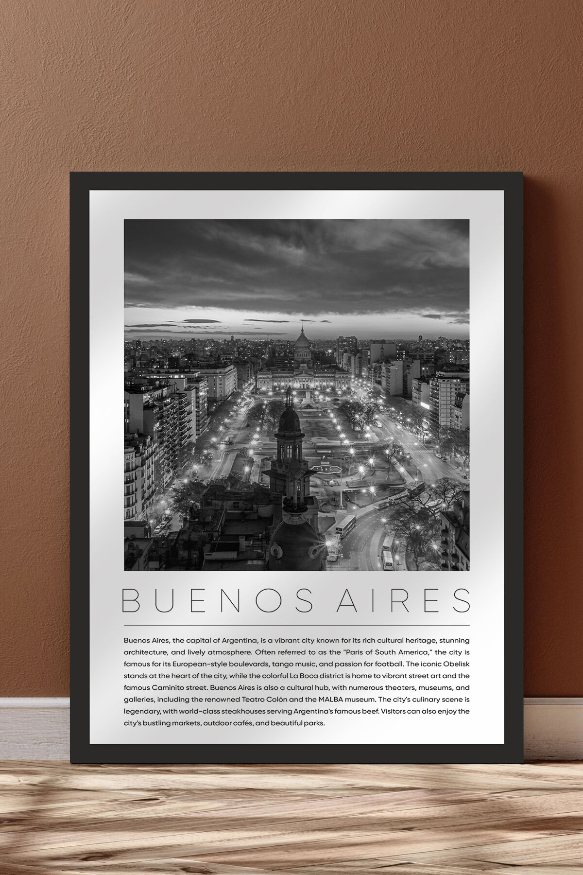 Dünya Şehirleri Koleksiyonu Çerçeve Görünümlü Mdf Tablo