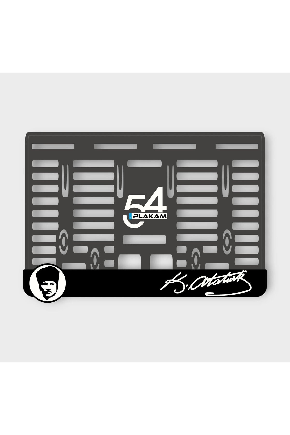 K.ATATÜRK ARMALI İMZALI 3D KABARTMALI PLEKSİ MOTOR PLAKALIĞI
