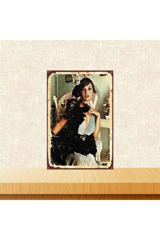 Müjde Ar Retro Ahşap Poster Tkfx3761