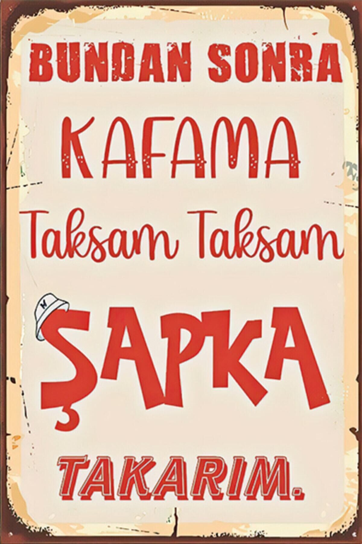 Duvar Yazıları Retro Ahşap Poster