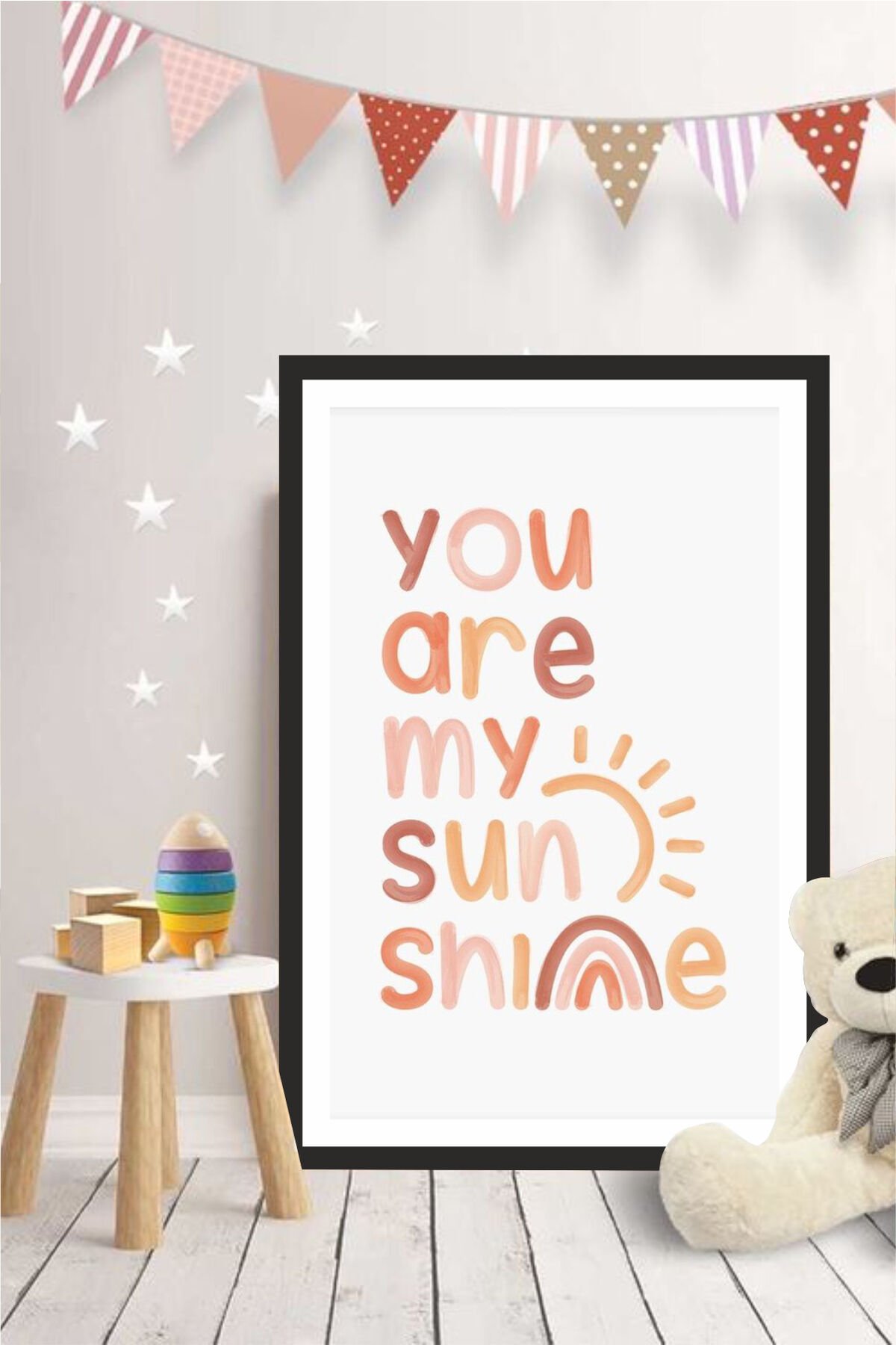 Çocuk Odası Tasarımlı Çerçeve Görünümlü Mdf Tablo