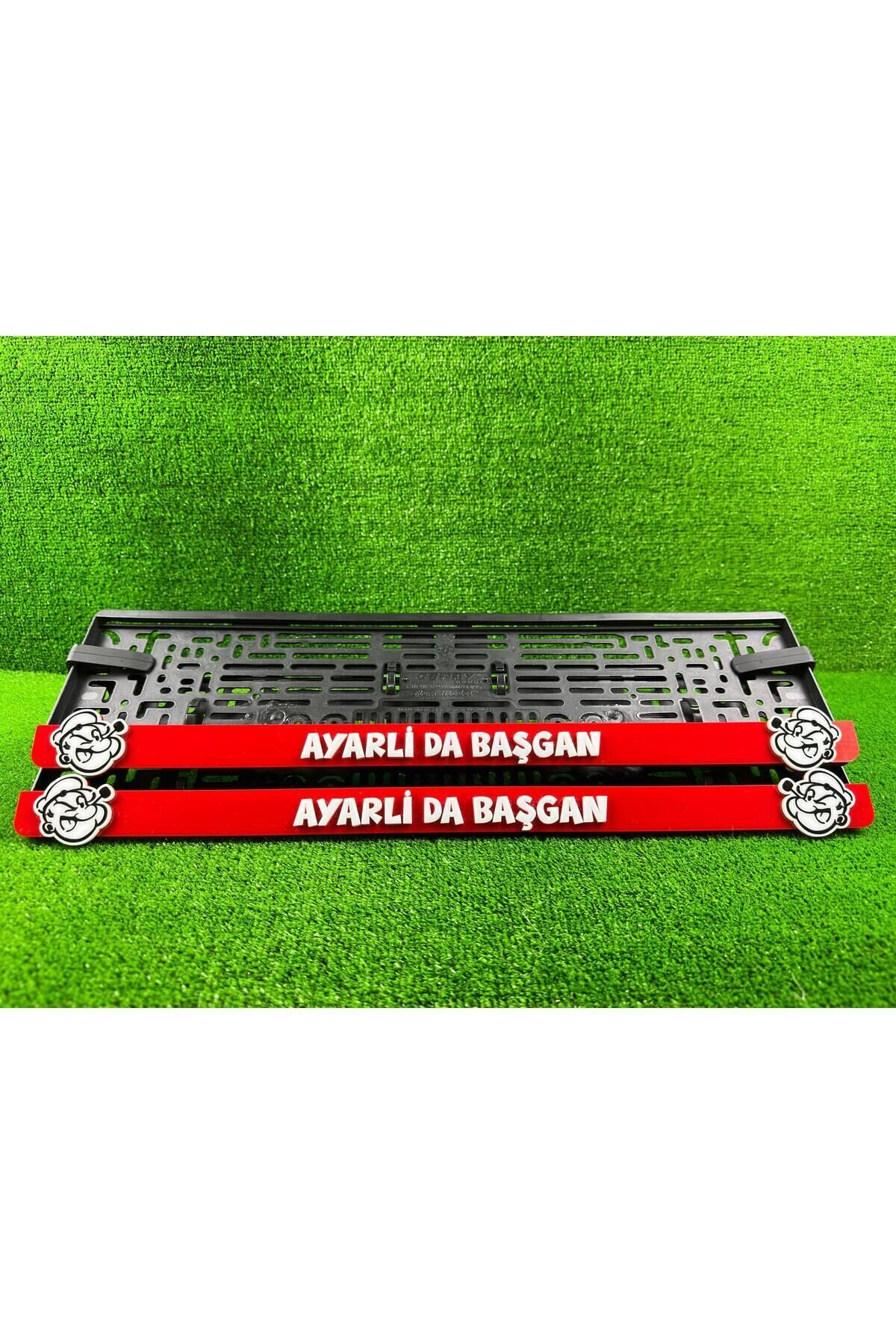 Ayarli Da Başgan Kırmızı 3d Kabrtmalı Pleksi Araba Plakalığı 1 Takım