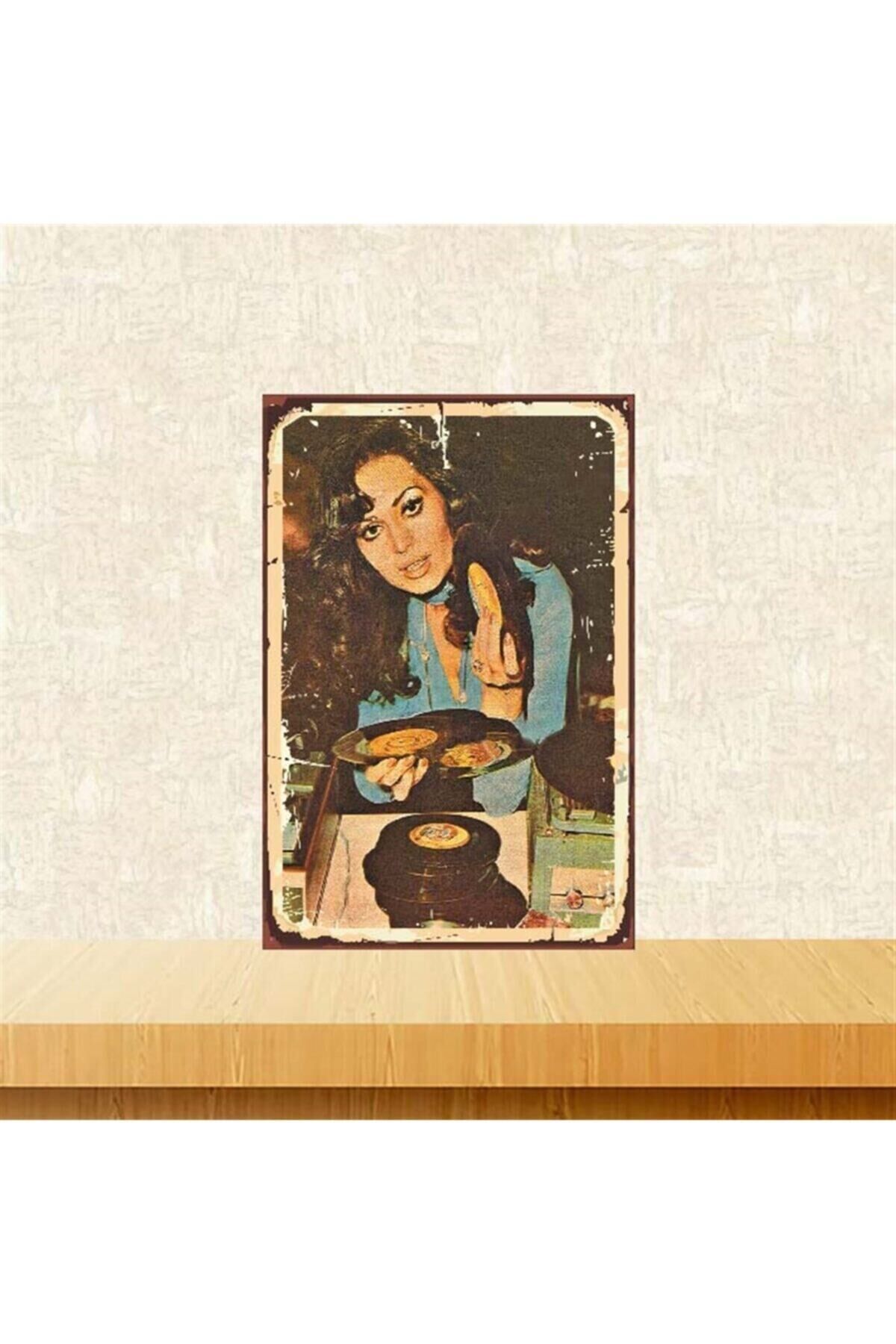 Türkan Şoray Retro Ahşap Poster Tkfx3820 20x30 cm