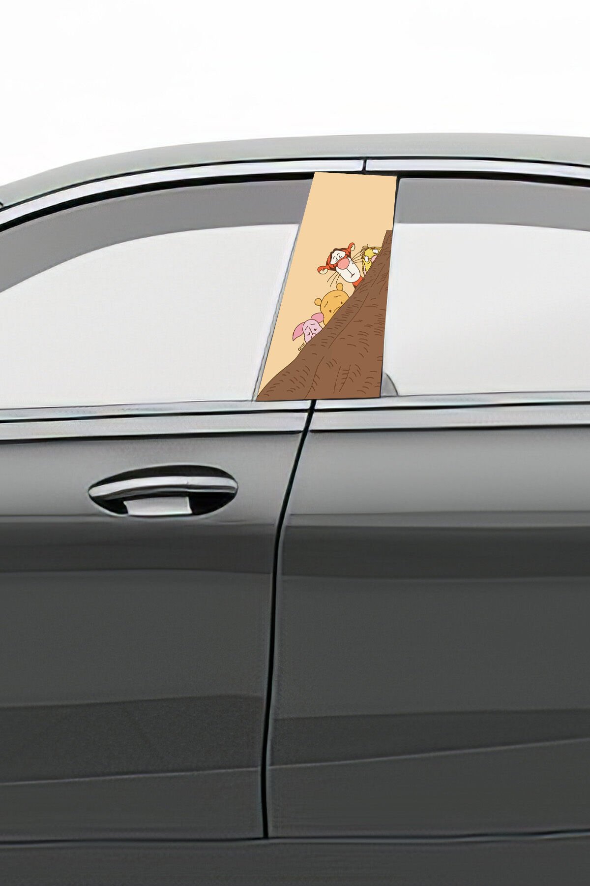 Araç Kapı Direk Kaplama Folyosu Desenli (Sağ Sol Takım) (2 Adet) - 22x50 Cm