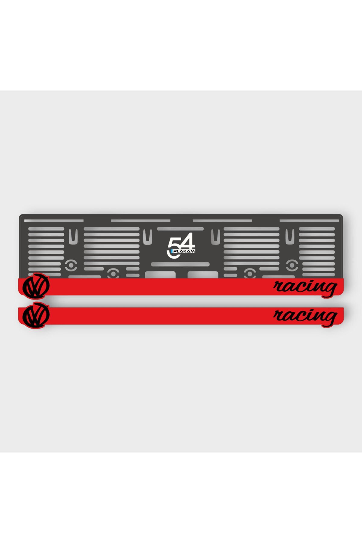 VOLKSWAGEN Uyumlu RACİNG KABARTMALI PLEKSİ ARABA PLAKALIĞI - 2