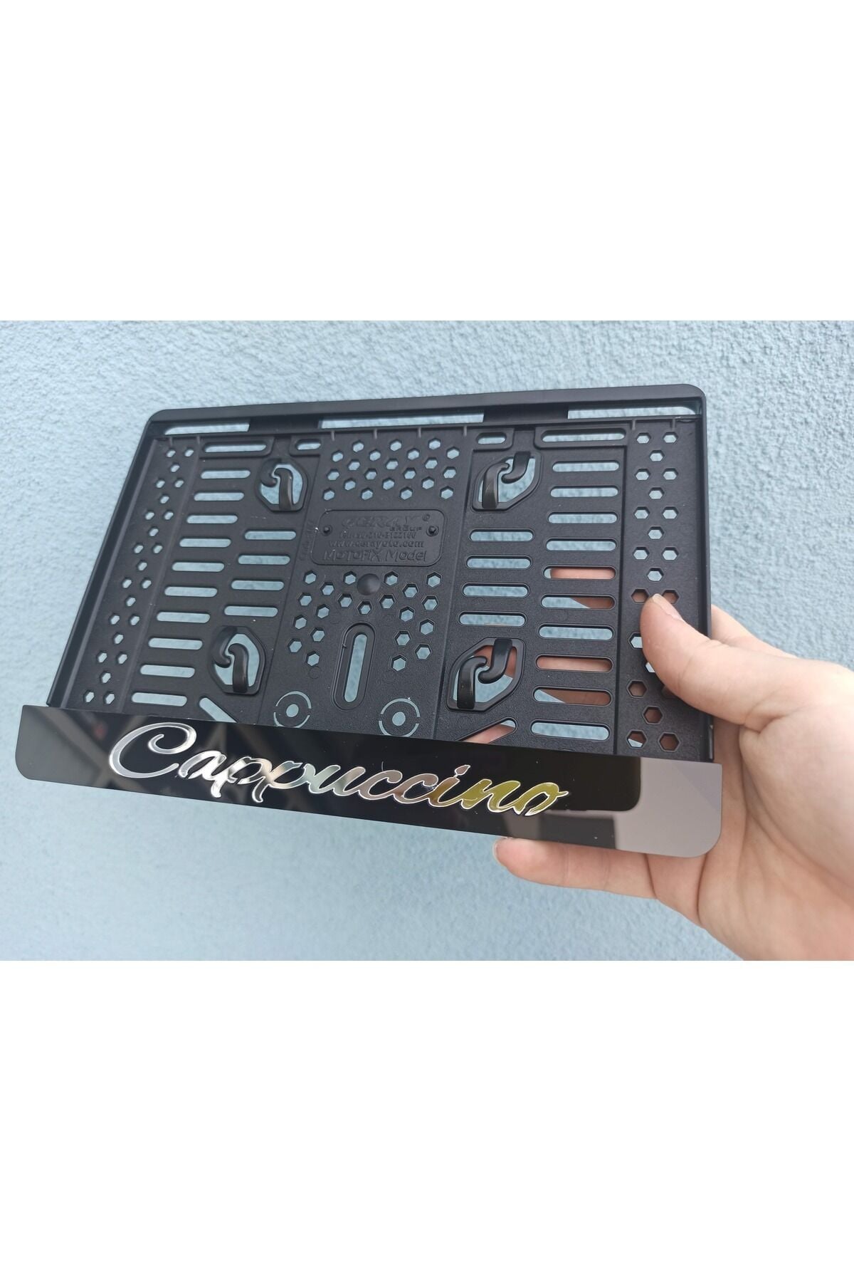 Cappuccino 3d Kabrtmalı Pleksi Motor Plakalığı