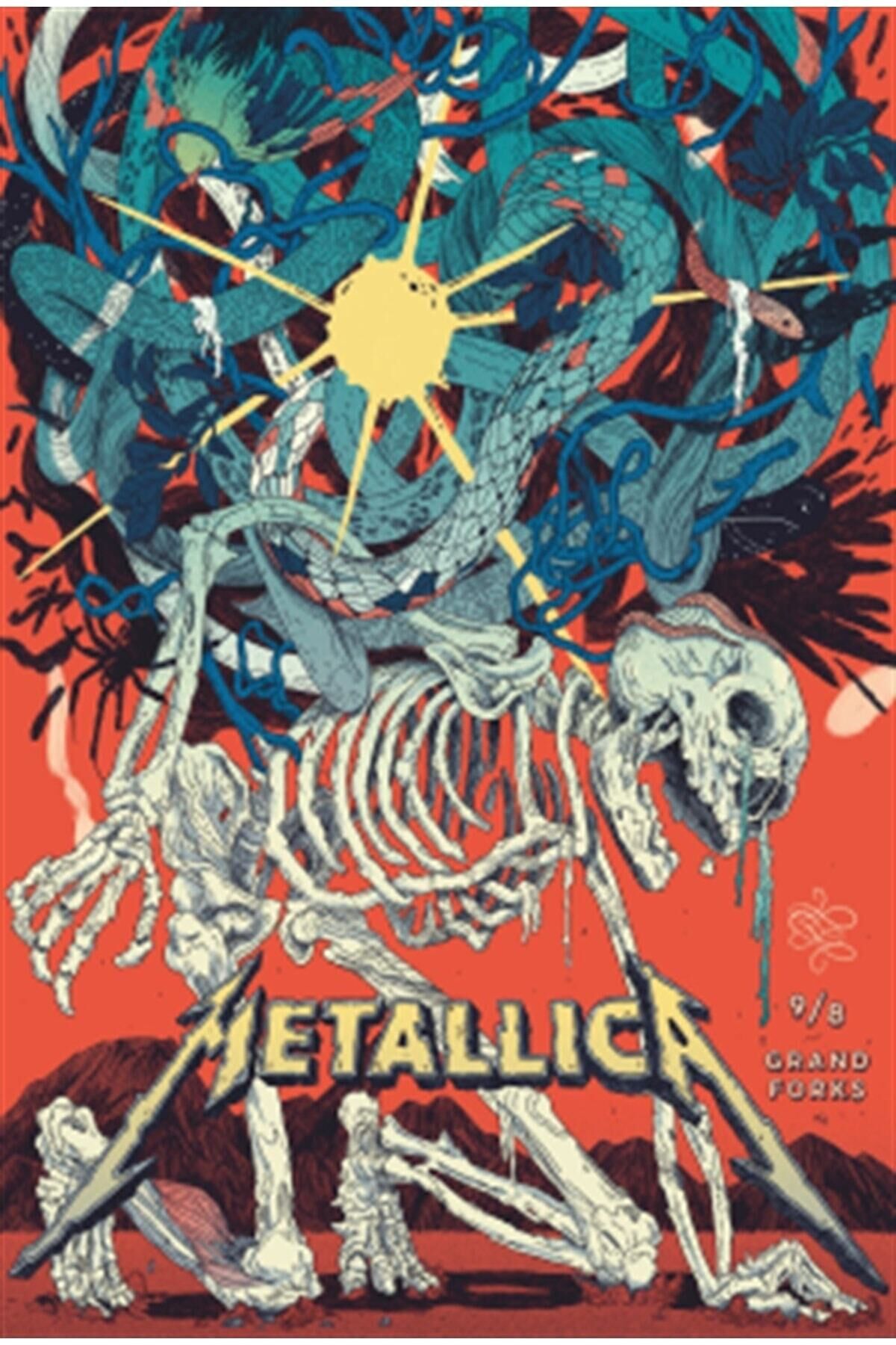 Metallica 9/8 Grand Fox Retro Ahşap Poster