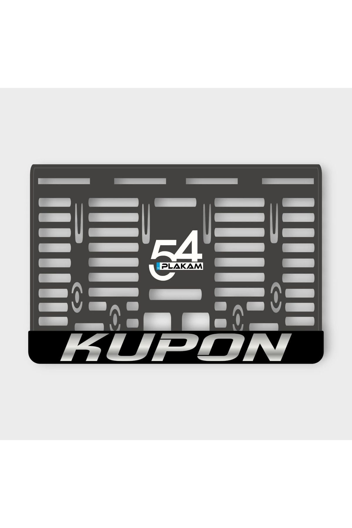 KUPON SİYAH GÜMÜŞ PLEKSİ MOTOR PLAKALIĞI