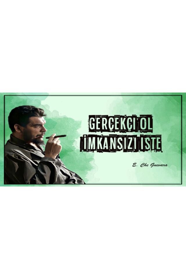 Che Guevara 6'lı Ahşap Duvar Poster Seti - Hbb Özel Seri