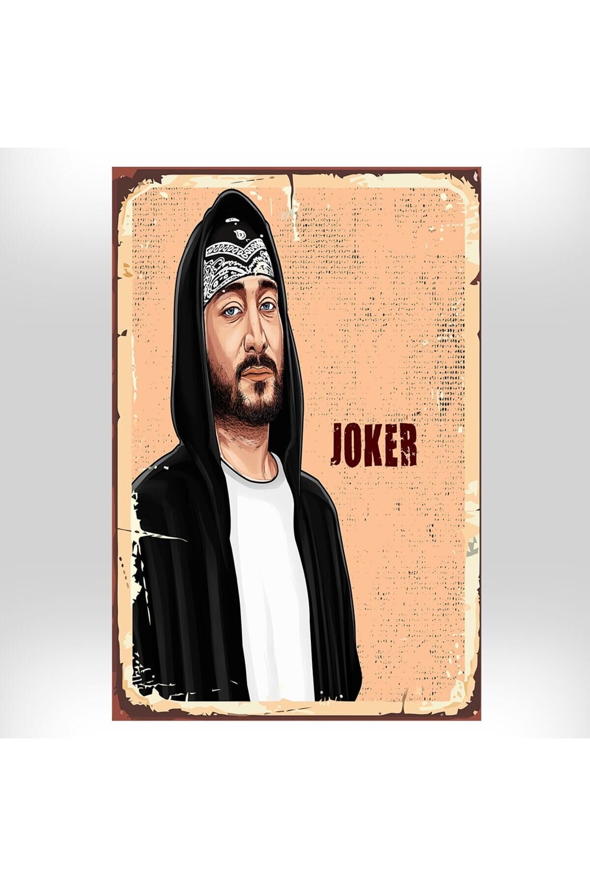 Joker Tasarımlı 20x30 Cm Retro Ahşap Tablo
