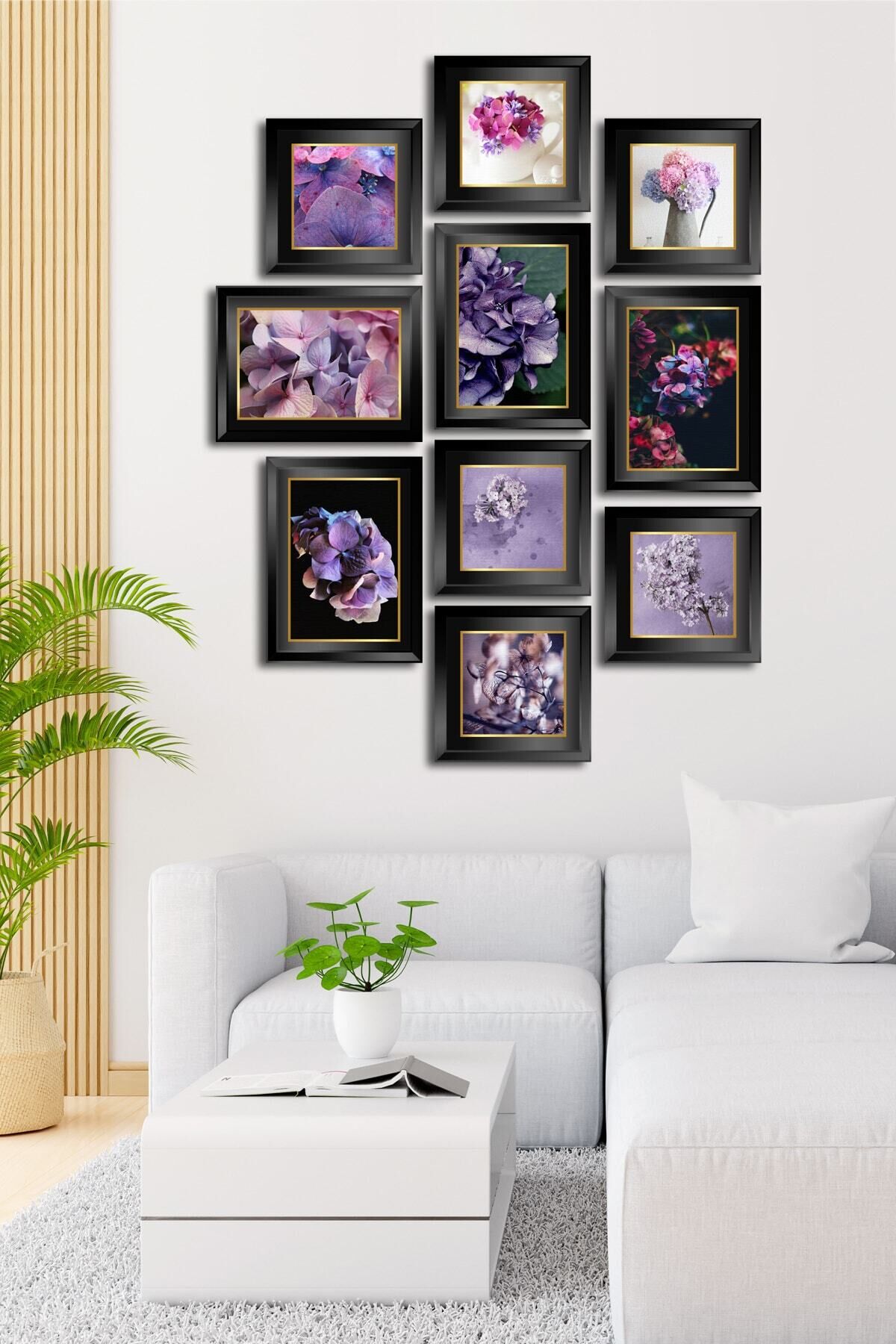 10 Parçalı Çerçeve Görünümlü Mdf Tablo Seti Flm099