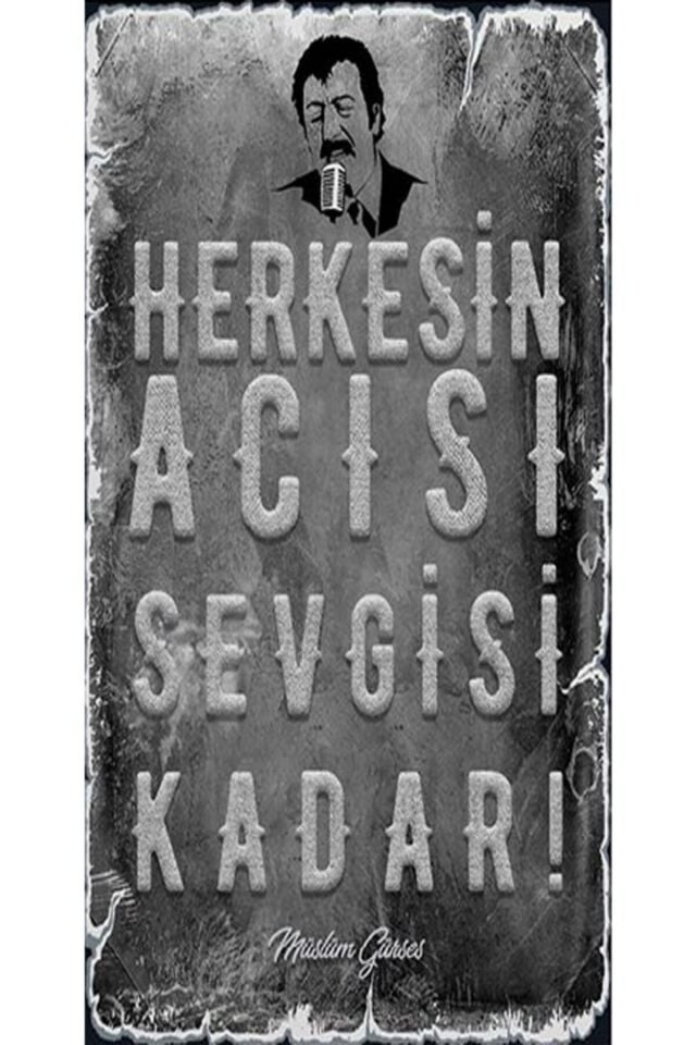 Müslüm Gürses 6'lı Ahşap Duvar Poster Seti - Hbb Özel Seri