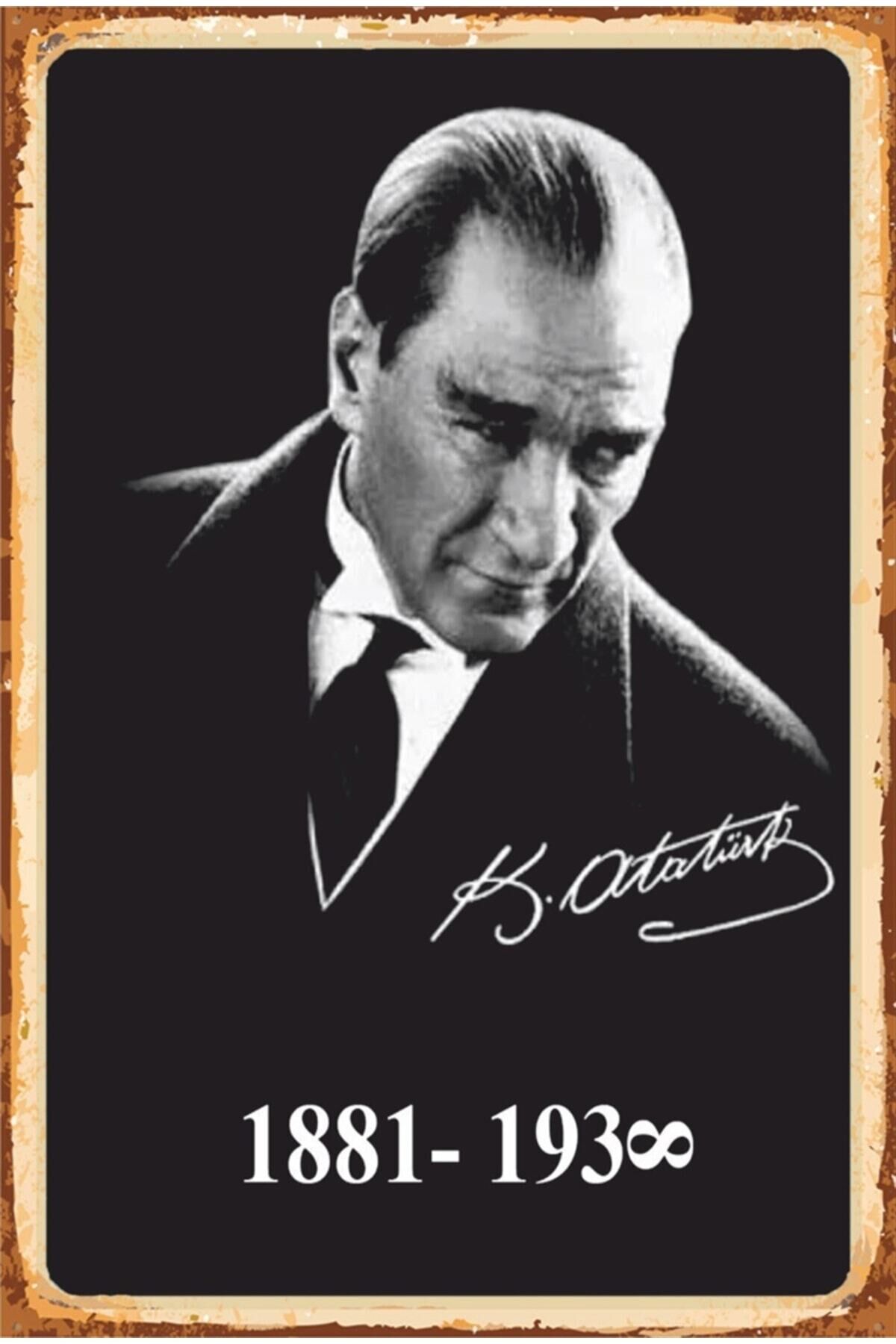 Atatürk 1881 1938 Retro Ahşap Poster