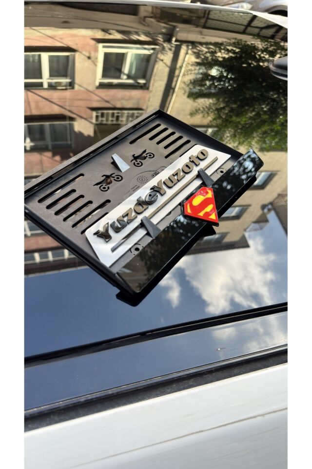 MOTOSİKLET PLAKALIK LAZER TASARIM SUPERMEN UYUMLU