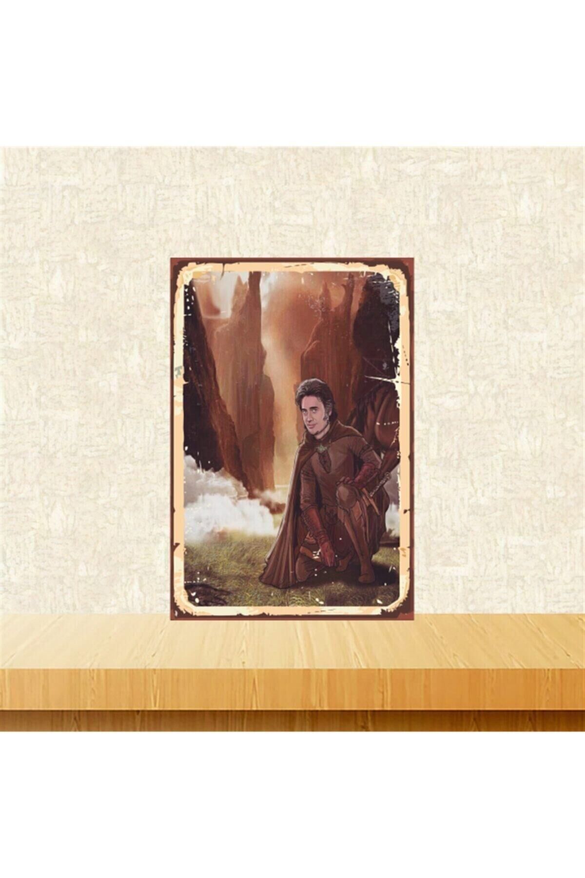 Cüneyt Arkın Kahraman Tasarımlı 20-30 Cm Retro Ahşap Tablo Tkfx4940