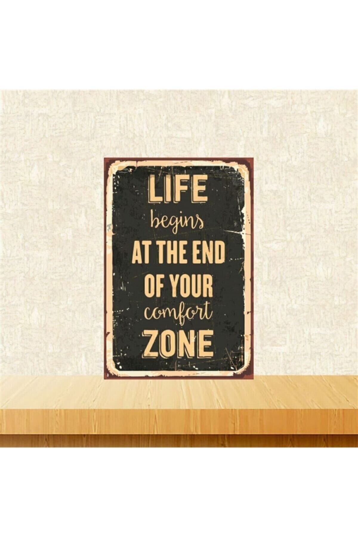 Life Begins 20-30 Cm Retro Ahşap Tablo Tkfx5212