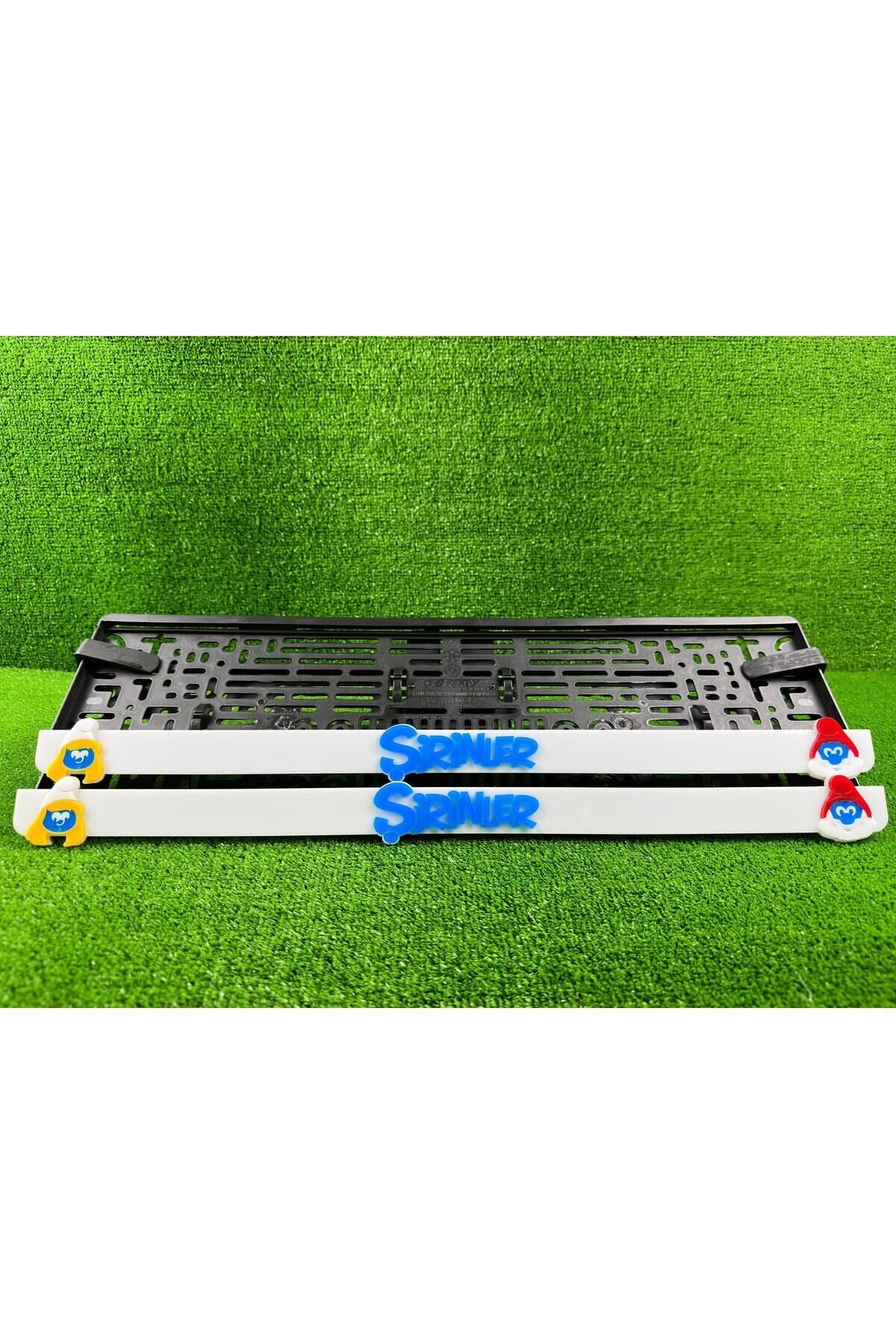 Şirine - Şirin Baba The Smurfs 3d Kabrtmalı Pleksi Araba Plakalığı 1 Takım