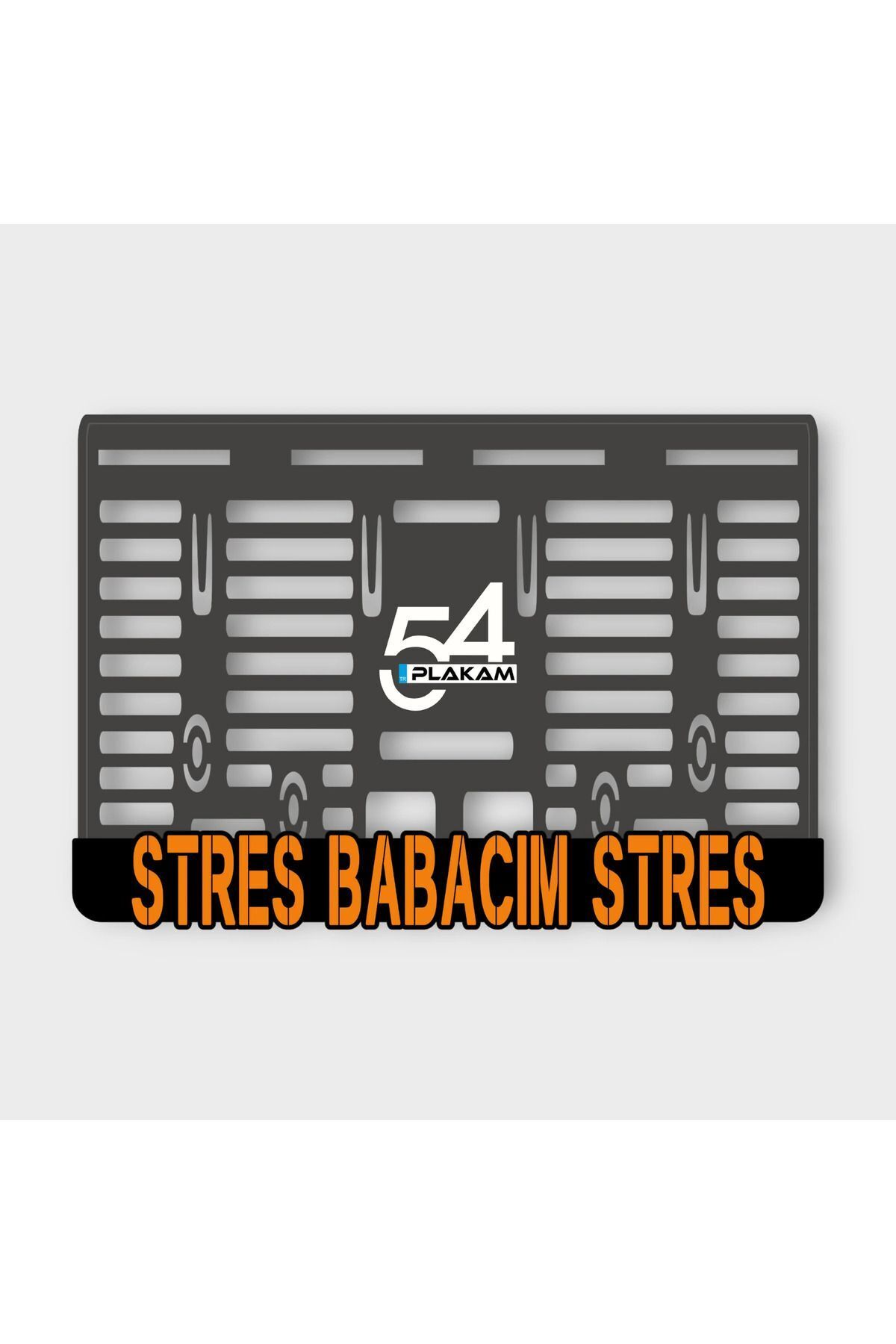 STRES BABACIM STRES 3D KABARTMALI PLEKSİ MOTOR PLAKALIĞI