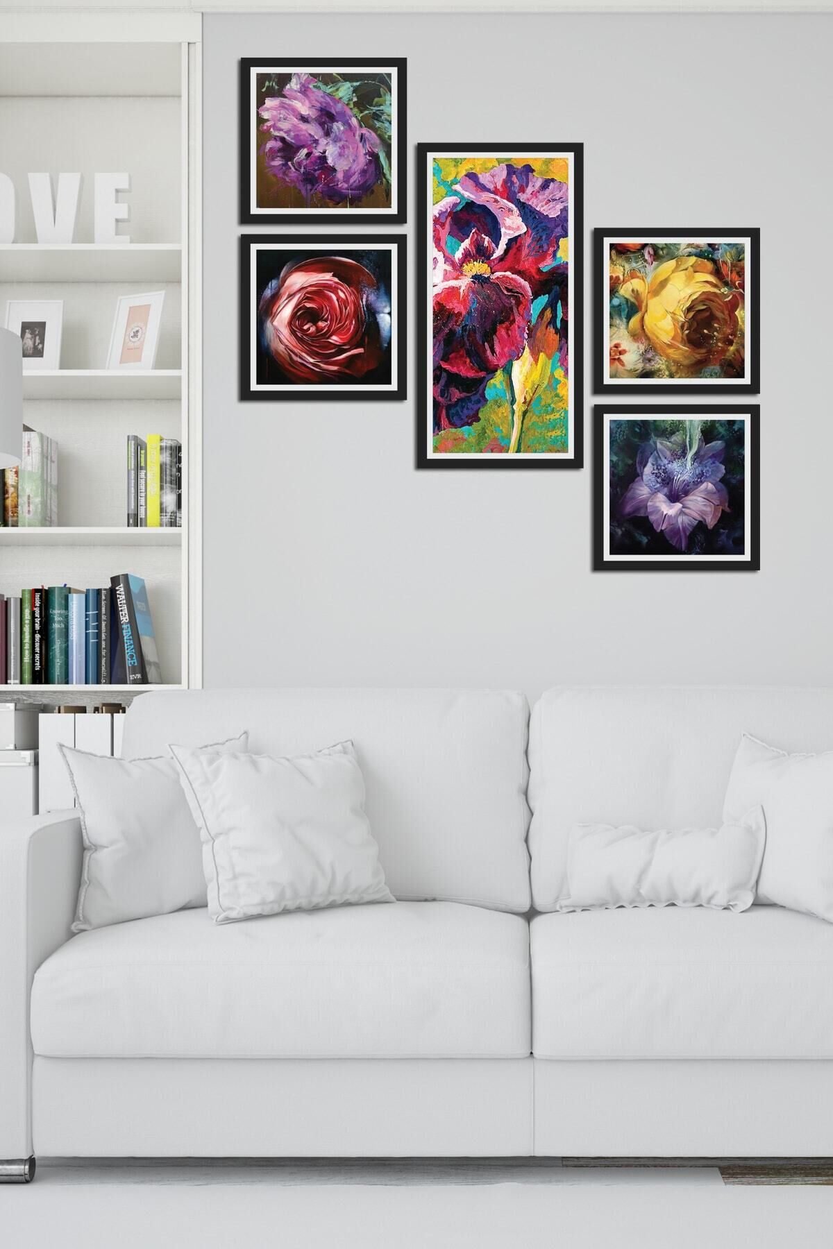 Collage Style 5 Parçalı Mdf Tablo Atf262