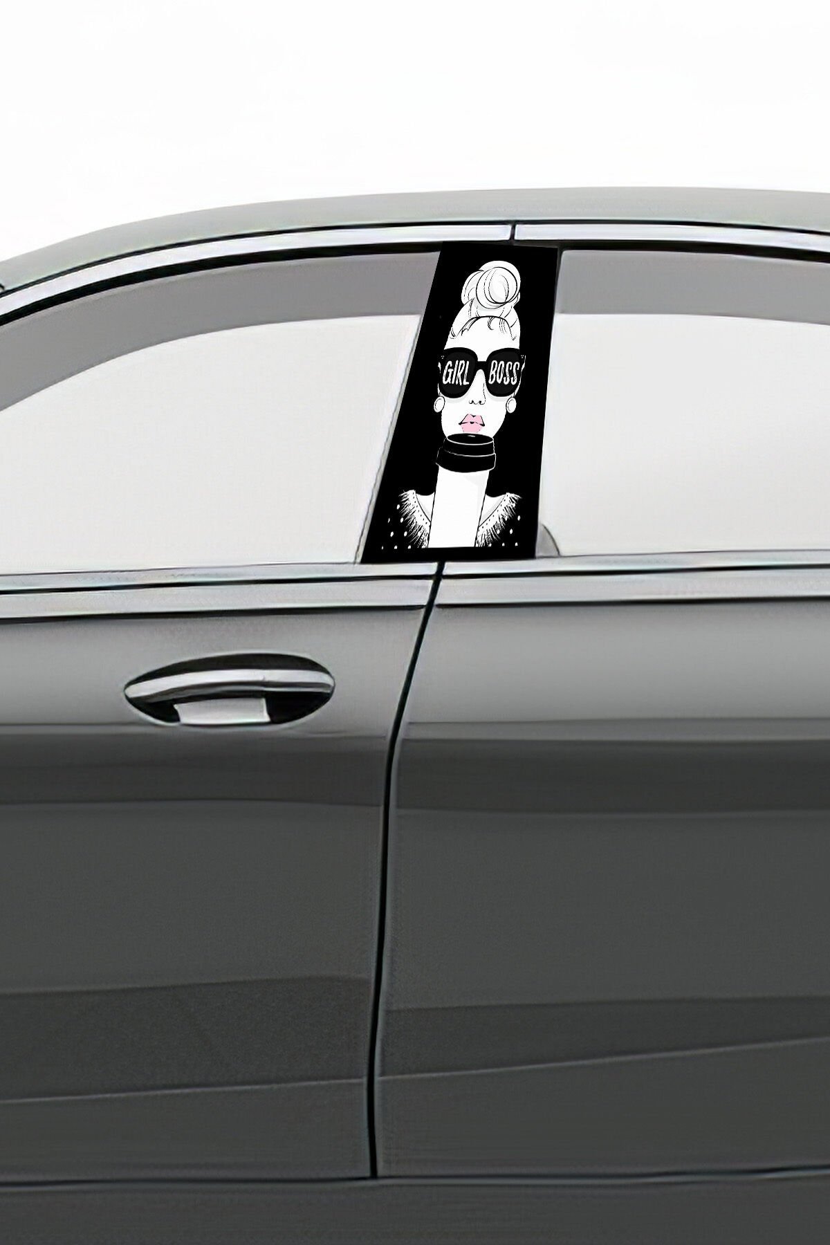 Araç Kapı Direk Kaplama Folyosu Desenli (Sağ Sol Takım) (2 Adet) - 22x50 Cm