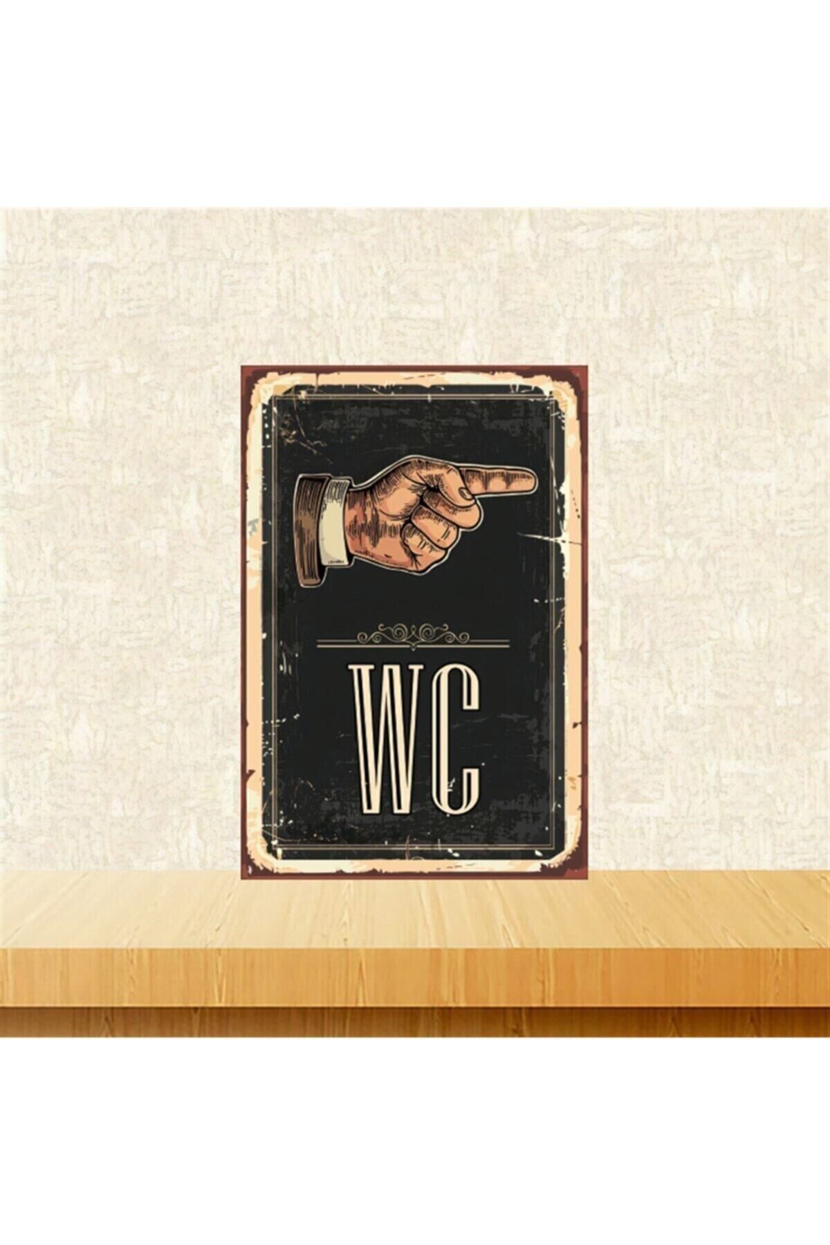 Wc 20-30 Cm Retro Ahşap Tablo Tkfx4877