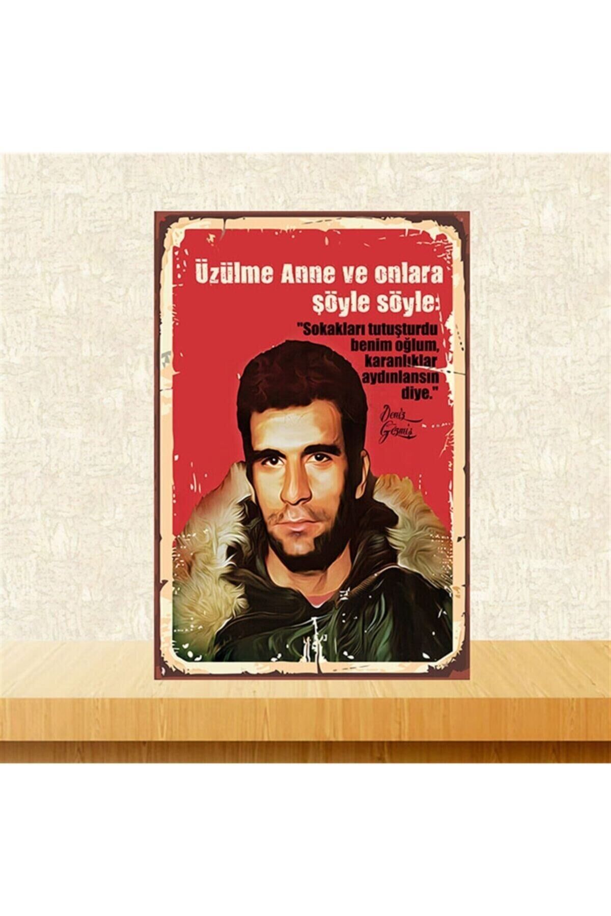 Üzülme Anne Deniz Gezmiş 20-30 cm Retro Ahşap Poster