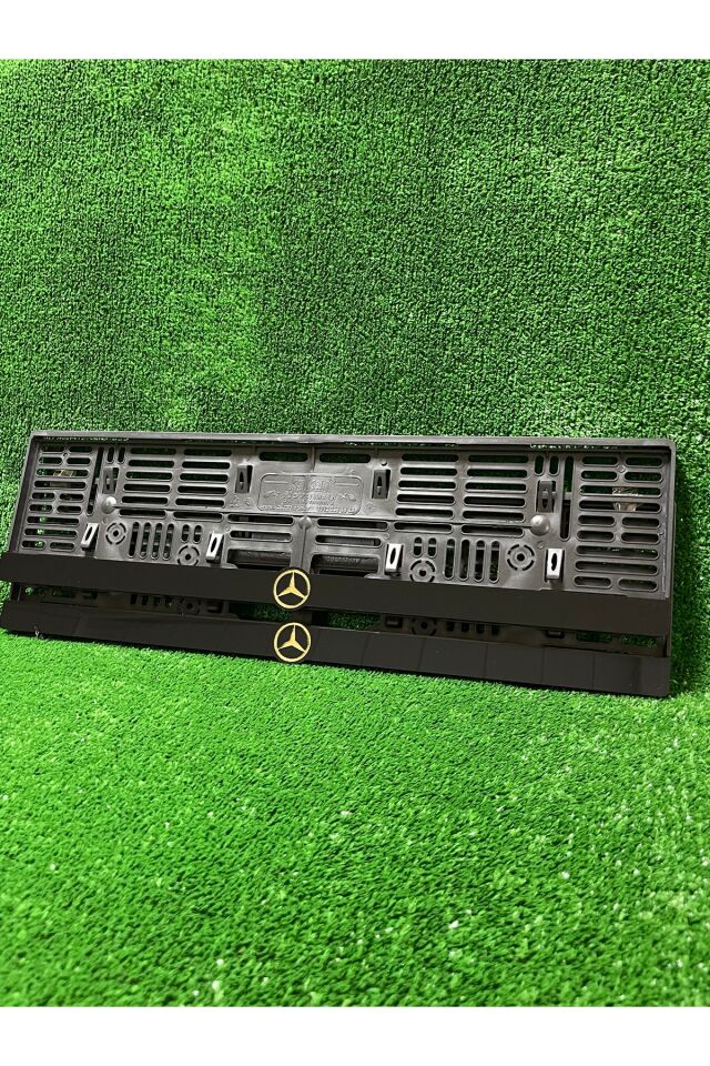 Mercedes Gold Aynalı Logolu Araba Plakalık