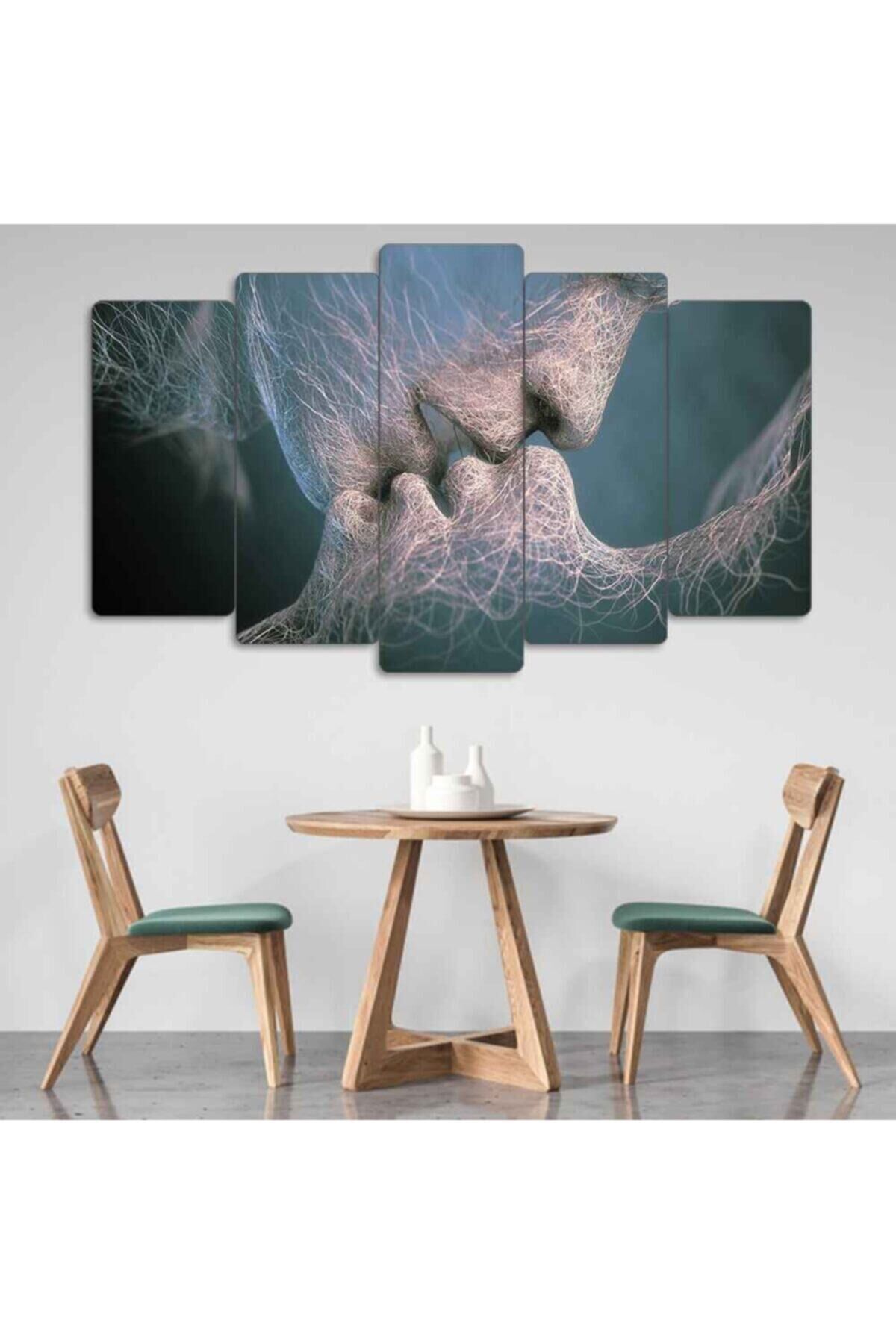 Aşk Sevgili 5 Parçalı Tablo