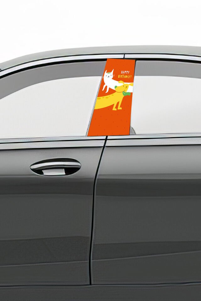 Araç Kapı Direk Kaplama Folyosu Desenli (Sağ Sol Takım) (2 Adet) - 22x50 Cm