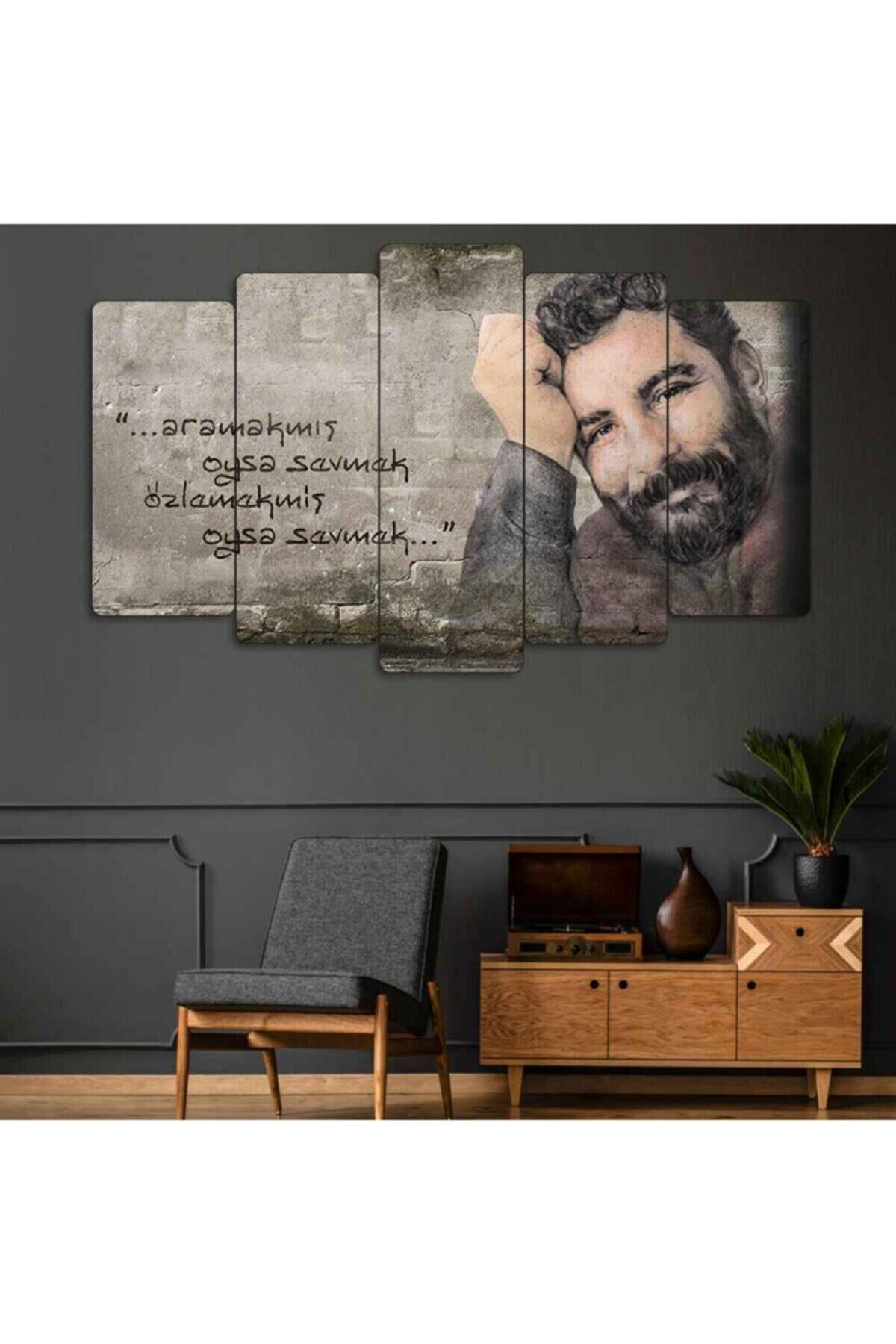 Ahmet Kaya - 5 Parçalı Mdf Tablo