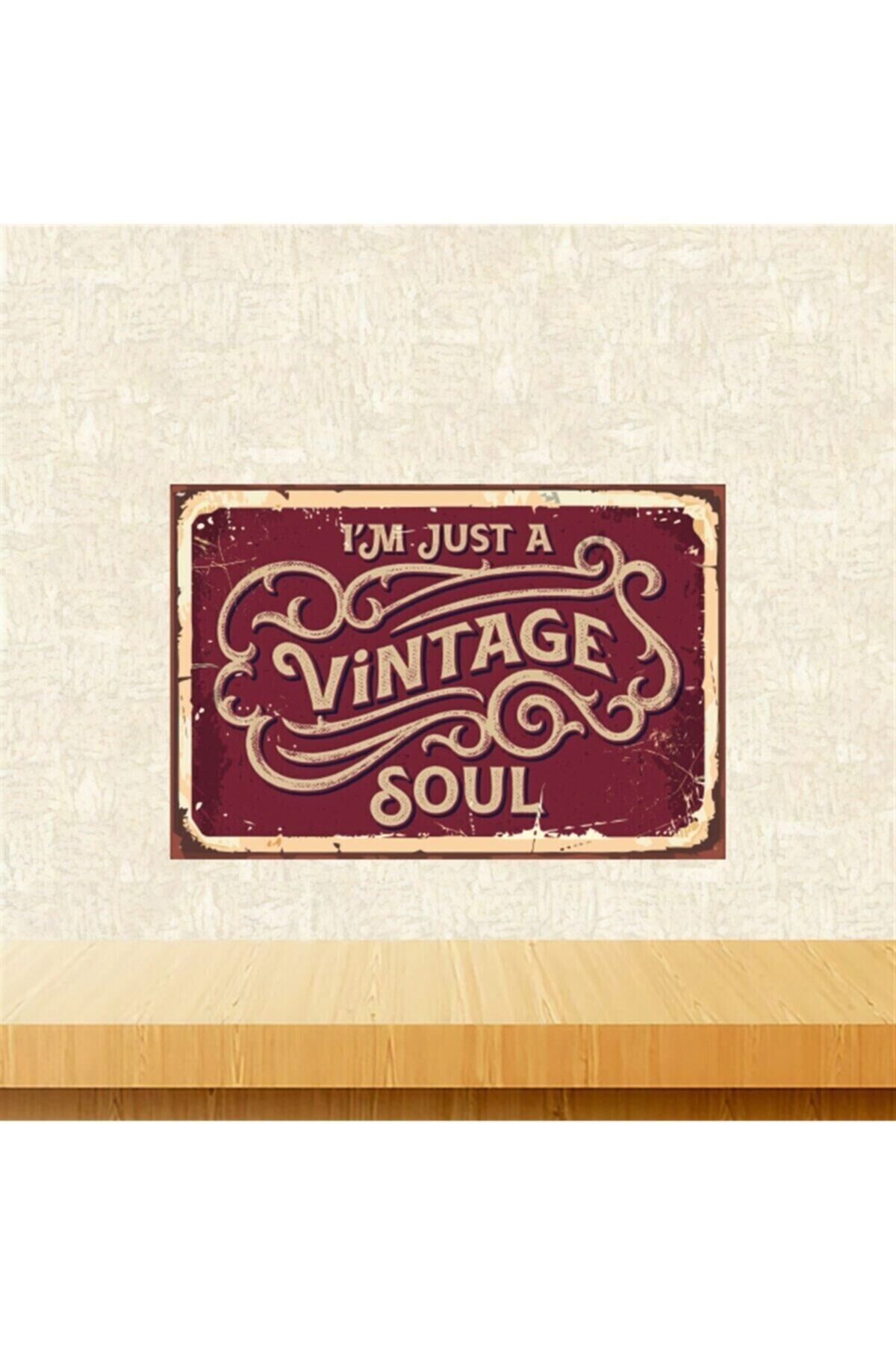 Vintage Soul 20-30 Cm Retro Ahşap Tablo Tkfx5733