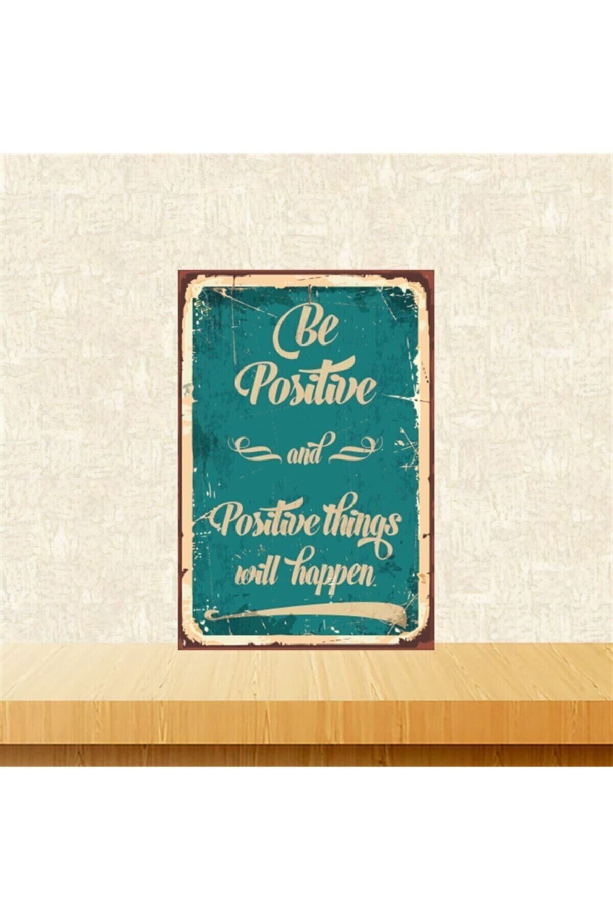 Be Positive 20-30 Cm Retro Ahşap Tablo Tkfx5334
