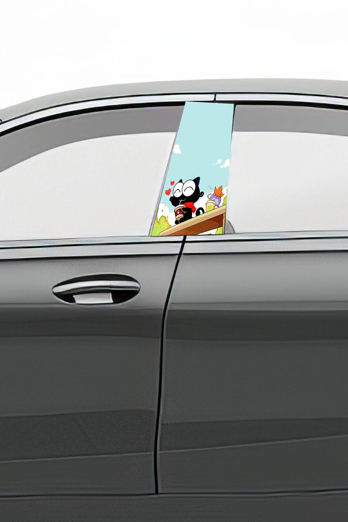 Araç Kapı Direk Kaplama Folyosu Desenli (Sağ Sol Takım) (2 Adet) - 22x50 Cm