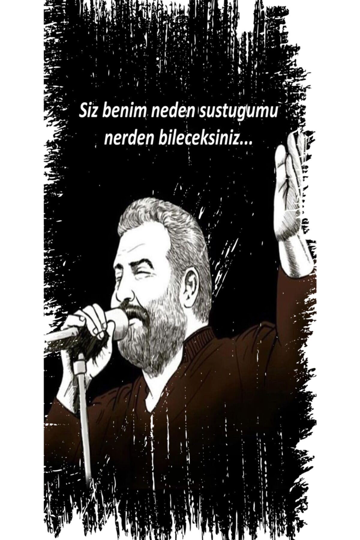 Ahmet Kaya Tasarım Yazılı Mini Ahşap Poster