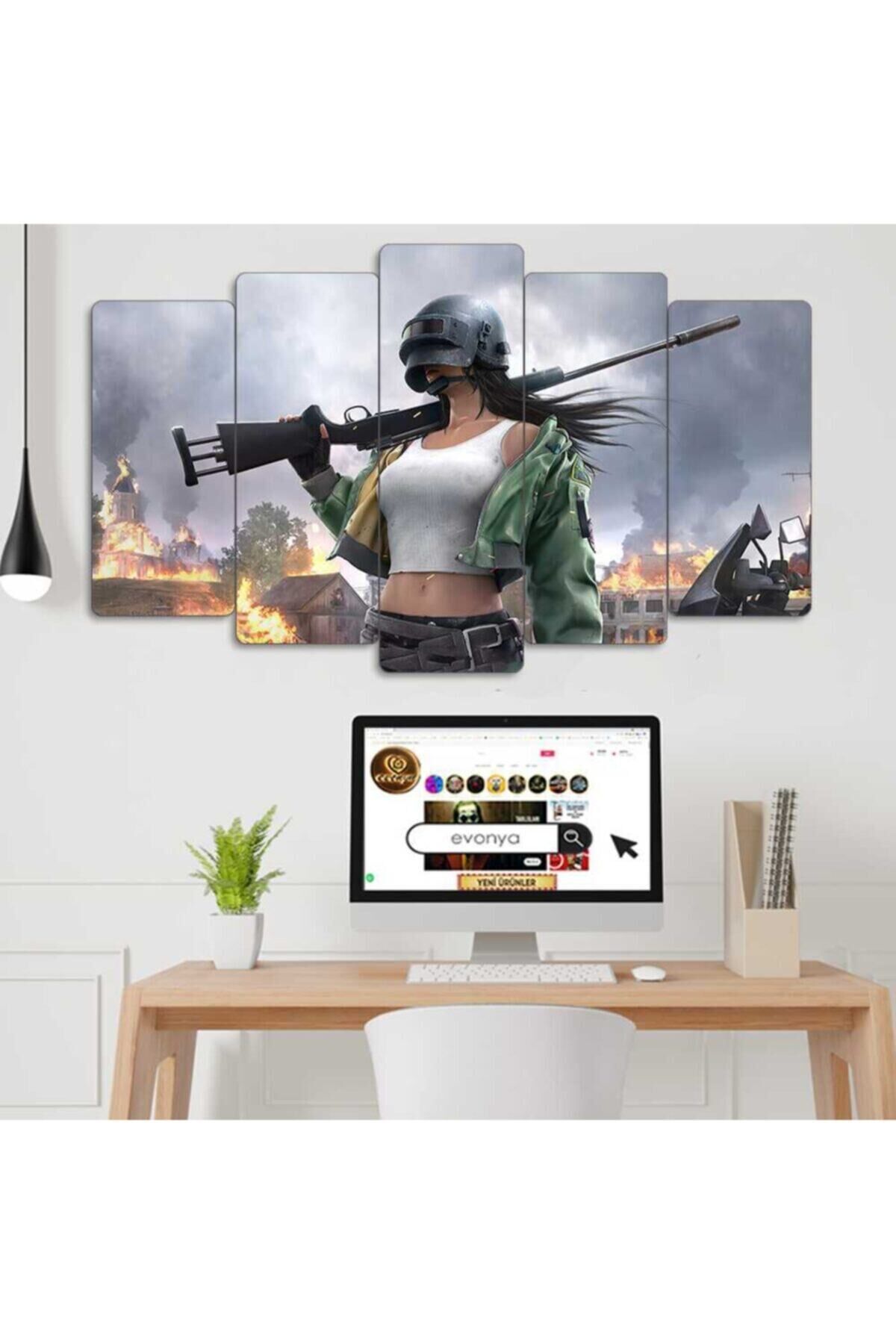 Pubg - 5 Parçalı Tablo