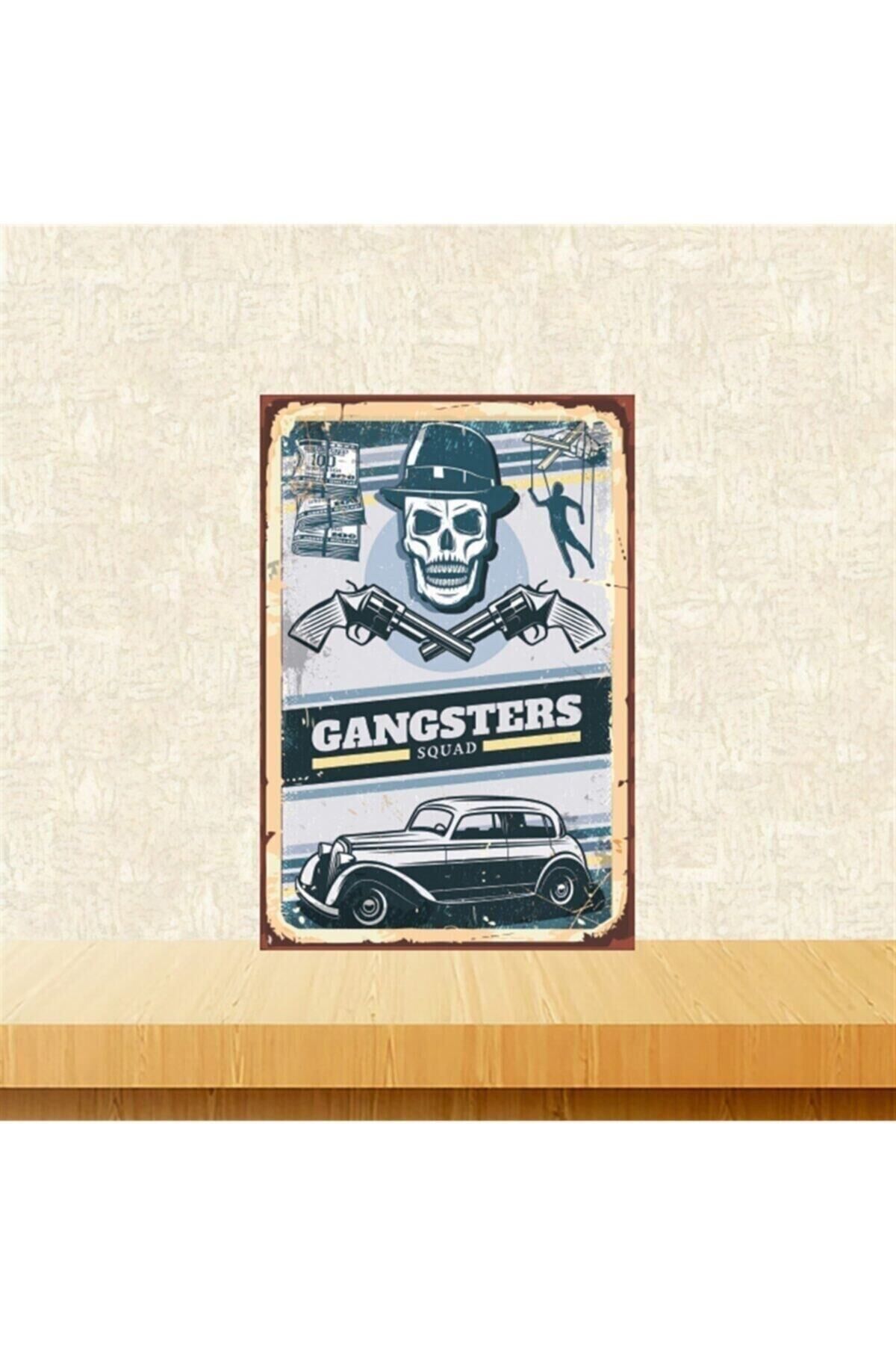 Gangstar Kurukafa 20-30 Cm Retro Ahşap Tablo Tkfx5282