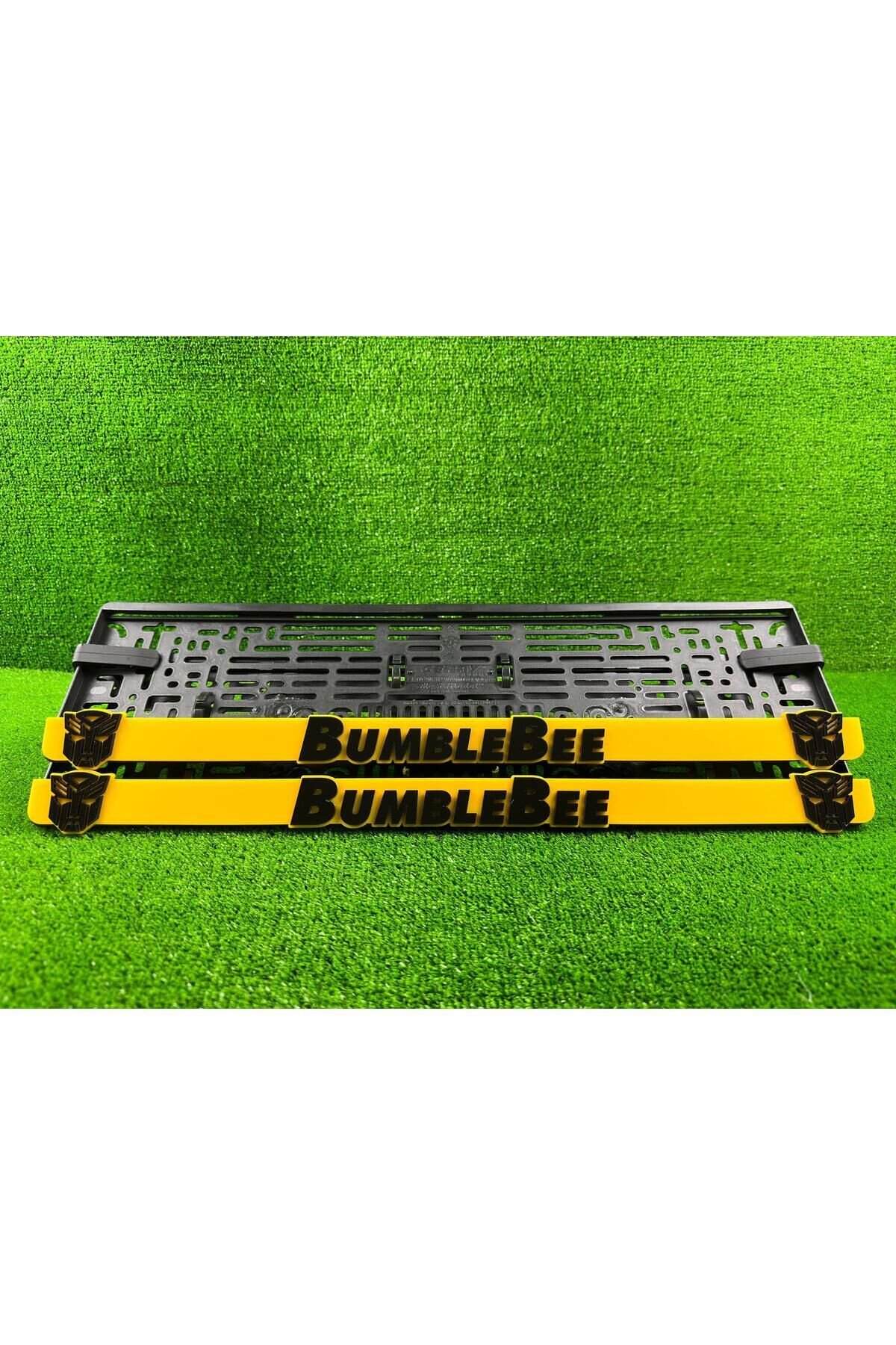 Transformers Bumblebee Sarı 3d Kabrtmalı Pleksi Araba Plakalığı 1 Takım