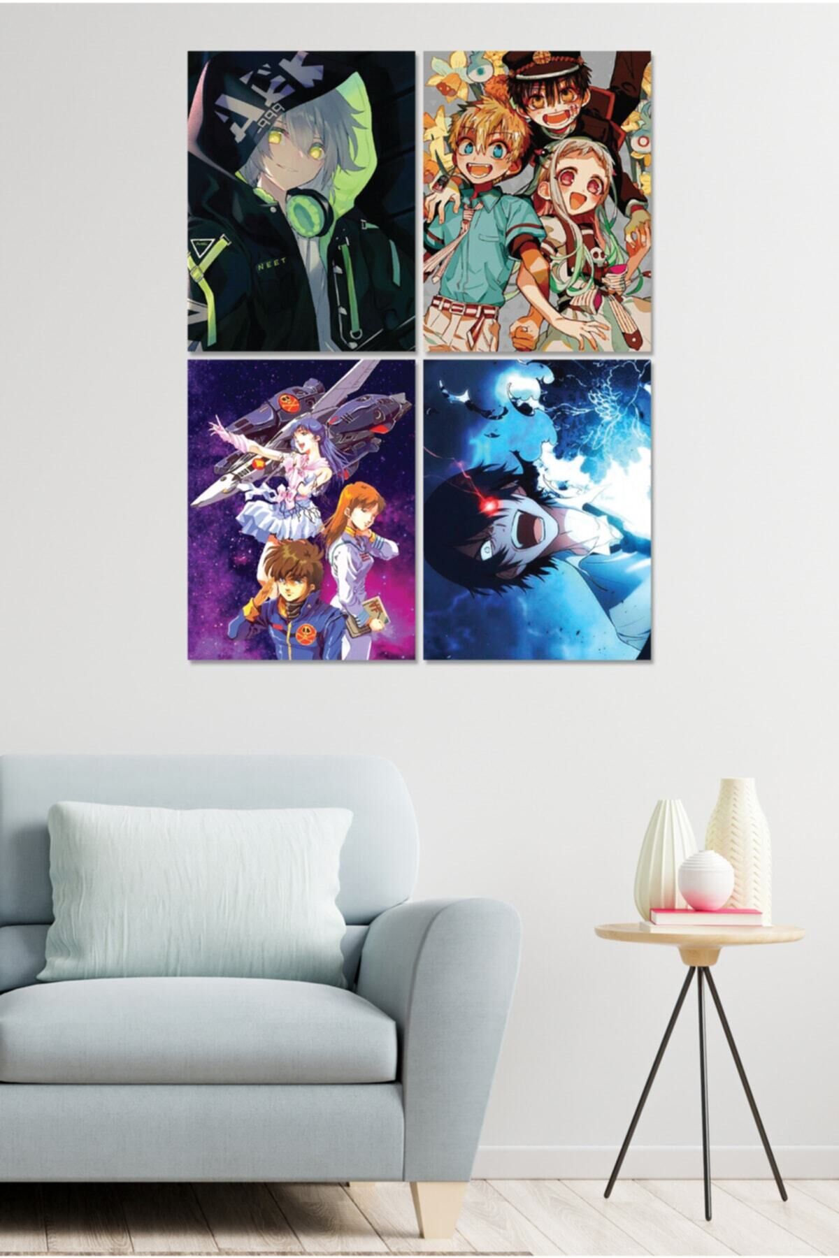 4 Parçalı Çerçeve Görünümlü Mdf Tablo Seti Dnu085