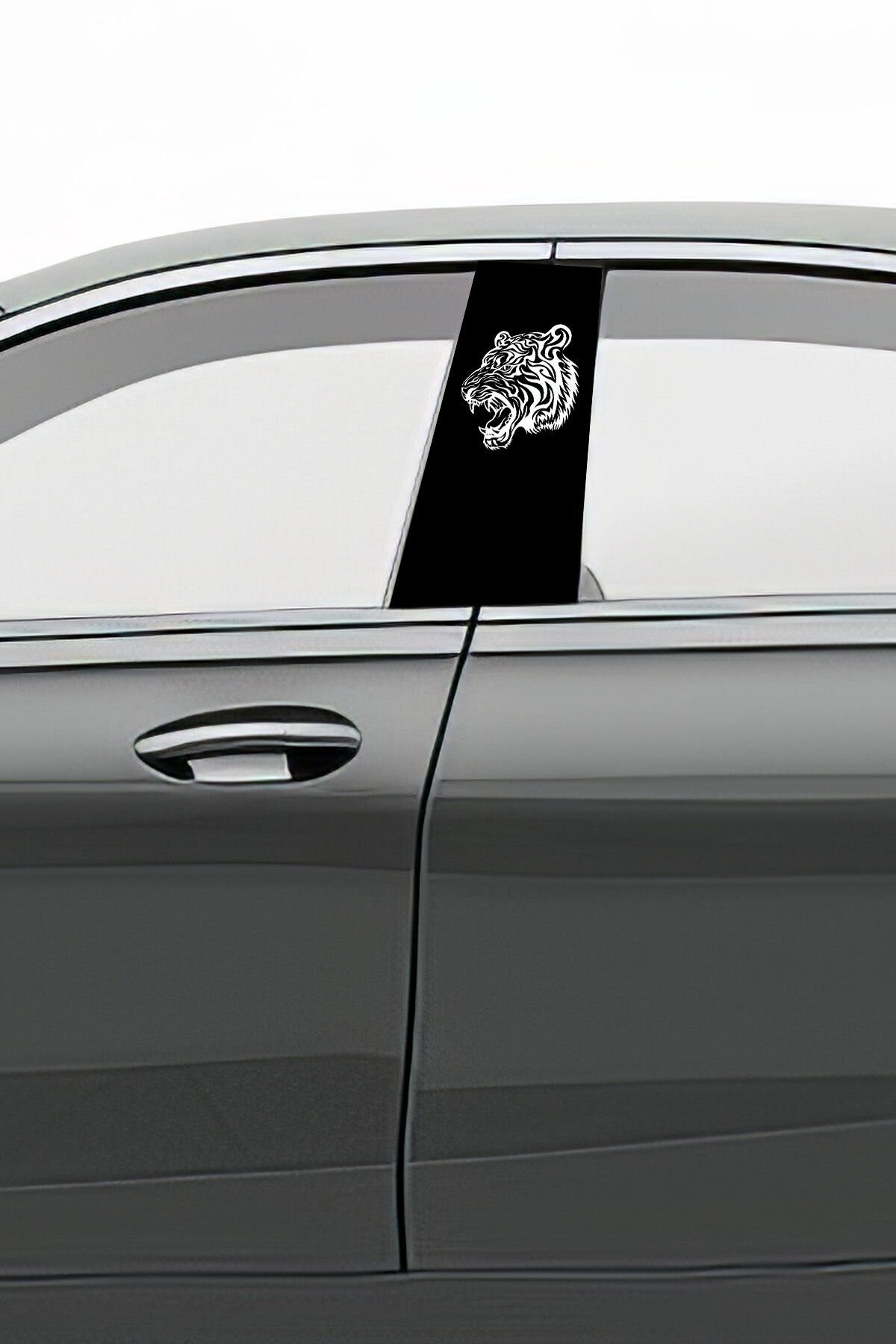 Araç Kapı Direk Kaplama Folyosu Desenli (Sağ Sol Takım) (2 Adet) - 22x50 Cm