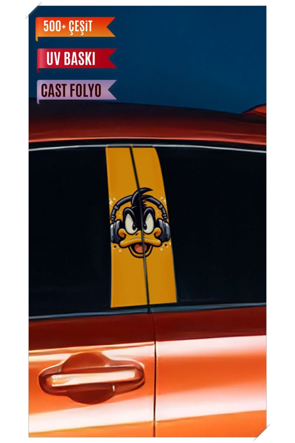 Araç Kapı Direk Kaplama Folyosu Ördek Desenli (Sağ Sol Takım) (2 Adet) - 22x50 Cm