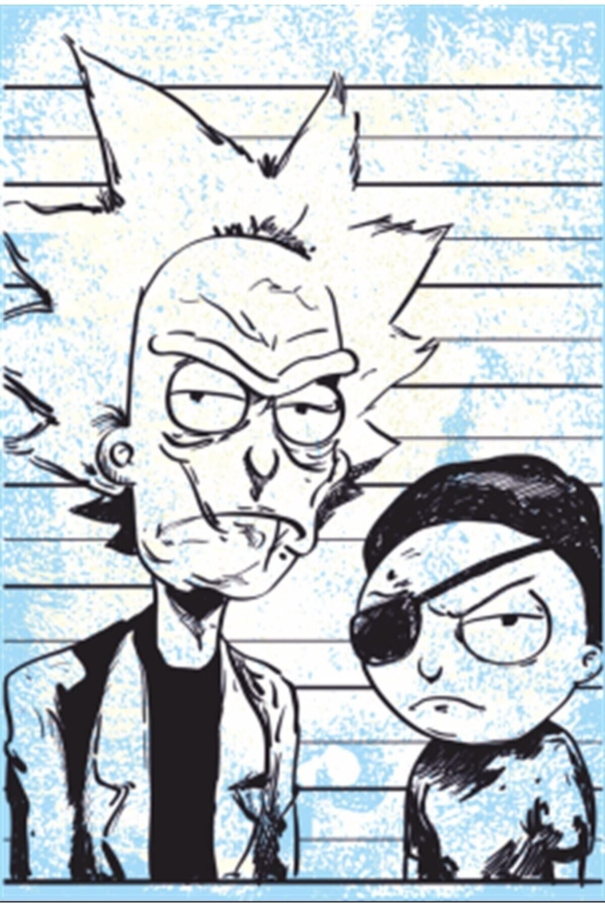 Free Rick Ve Morty Retro Ahşap Poster