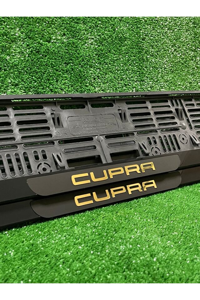 Pleksi Otomobil Plakalık Ahenk Model Gold Cupra Logolu Plakalık